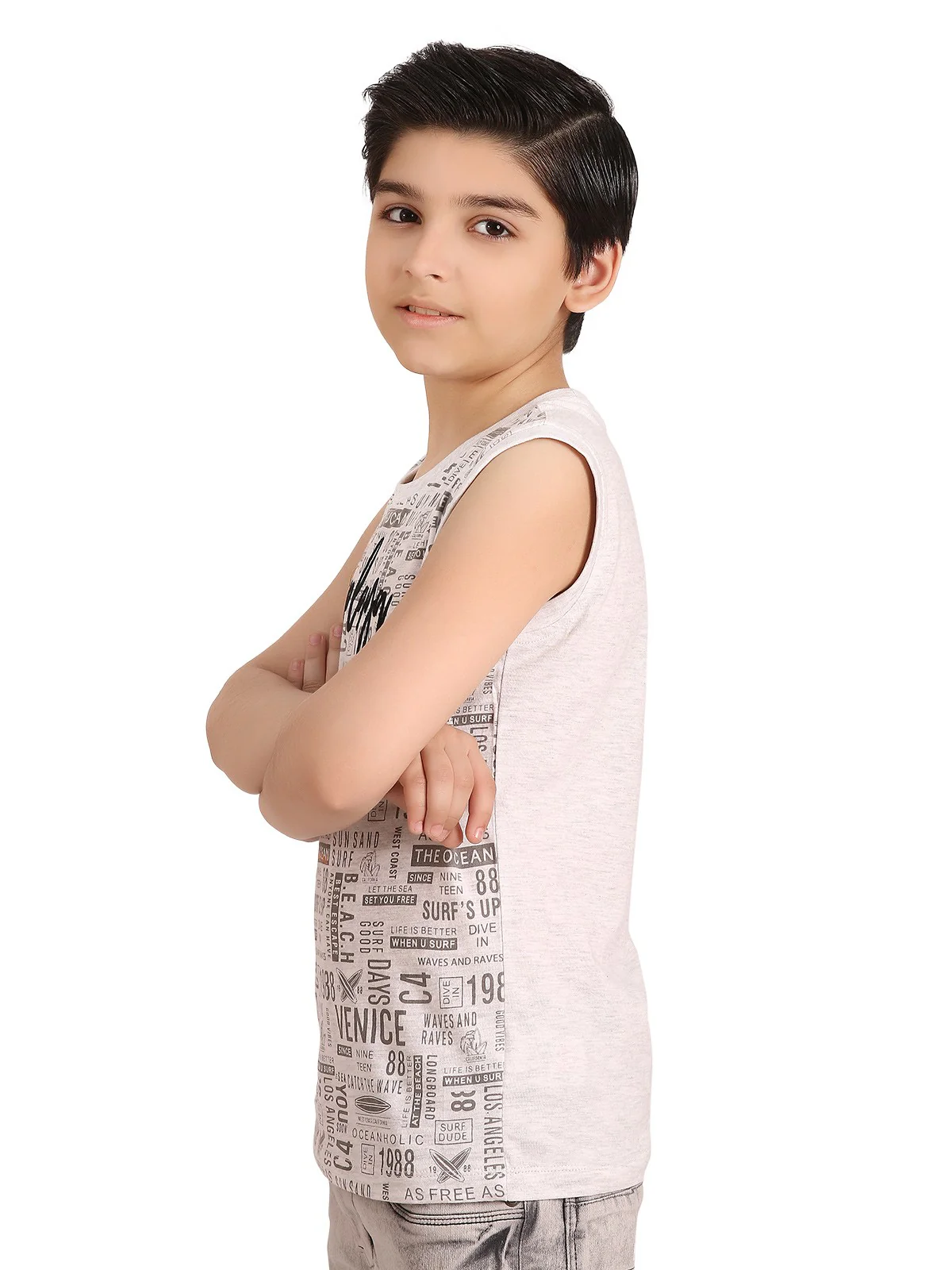 Boy's Light Grey Tank Top - EBTT20-008 - Image 2