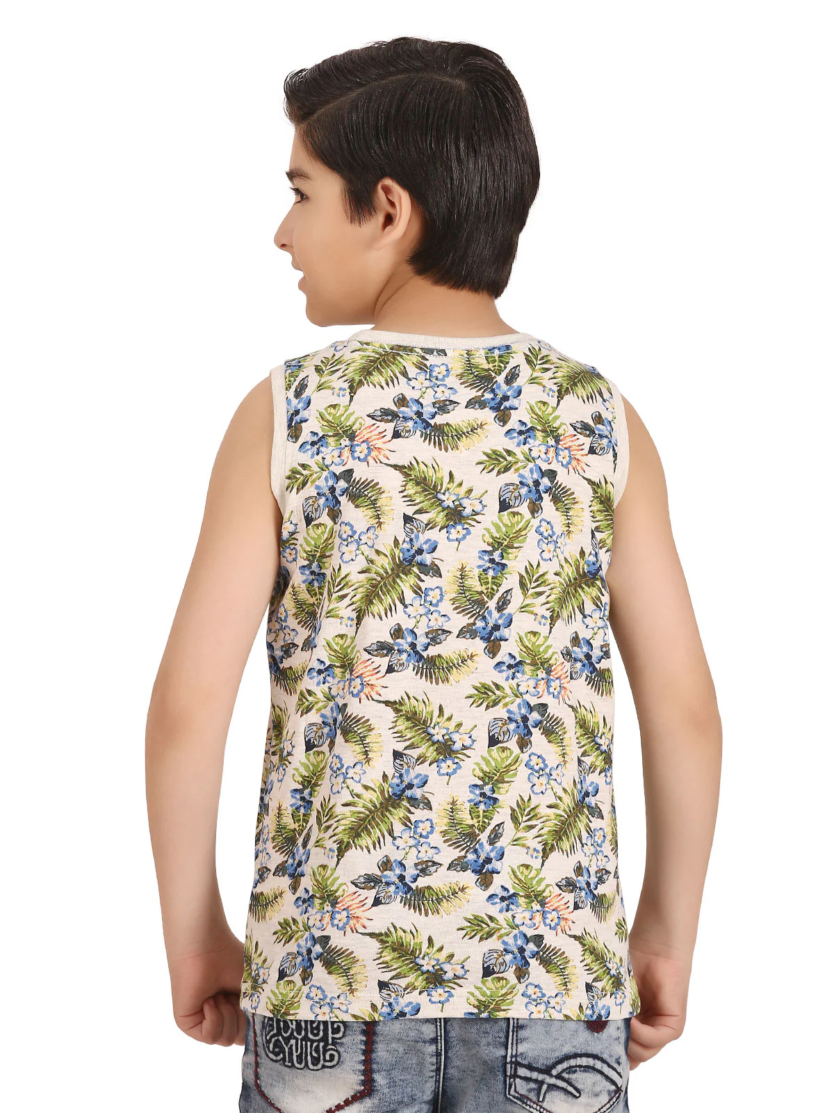 Boy's Grey Multi Tank Top - EBTT20-009 - Image 3