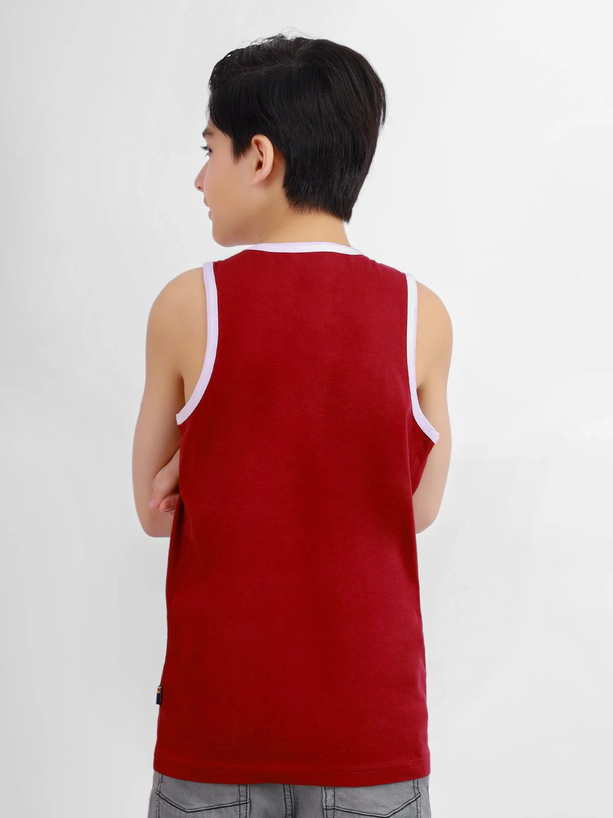 Boy's Maroon Tank Top - EBTT21-001 - Image 2
