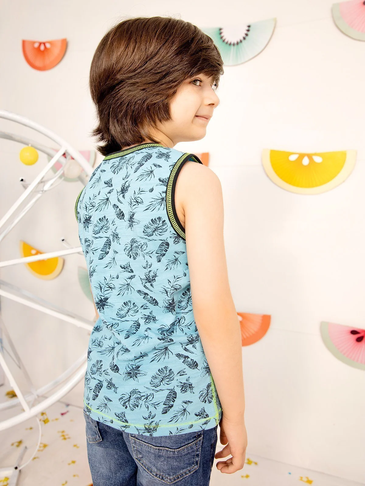 Boy's Sky Blue Tank Top - EBTT21-003 - Image 2