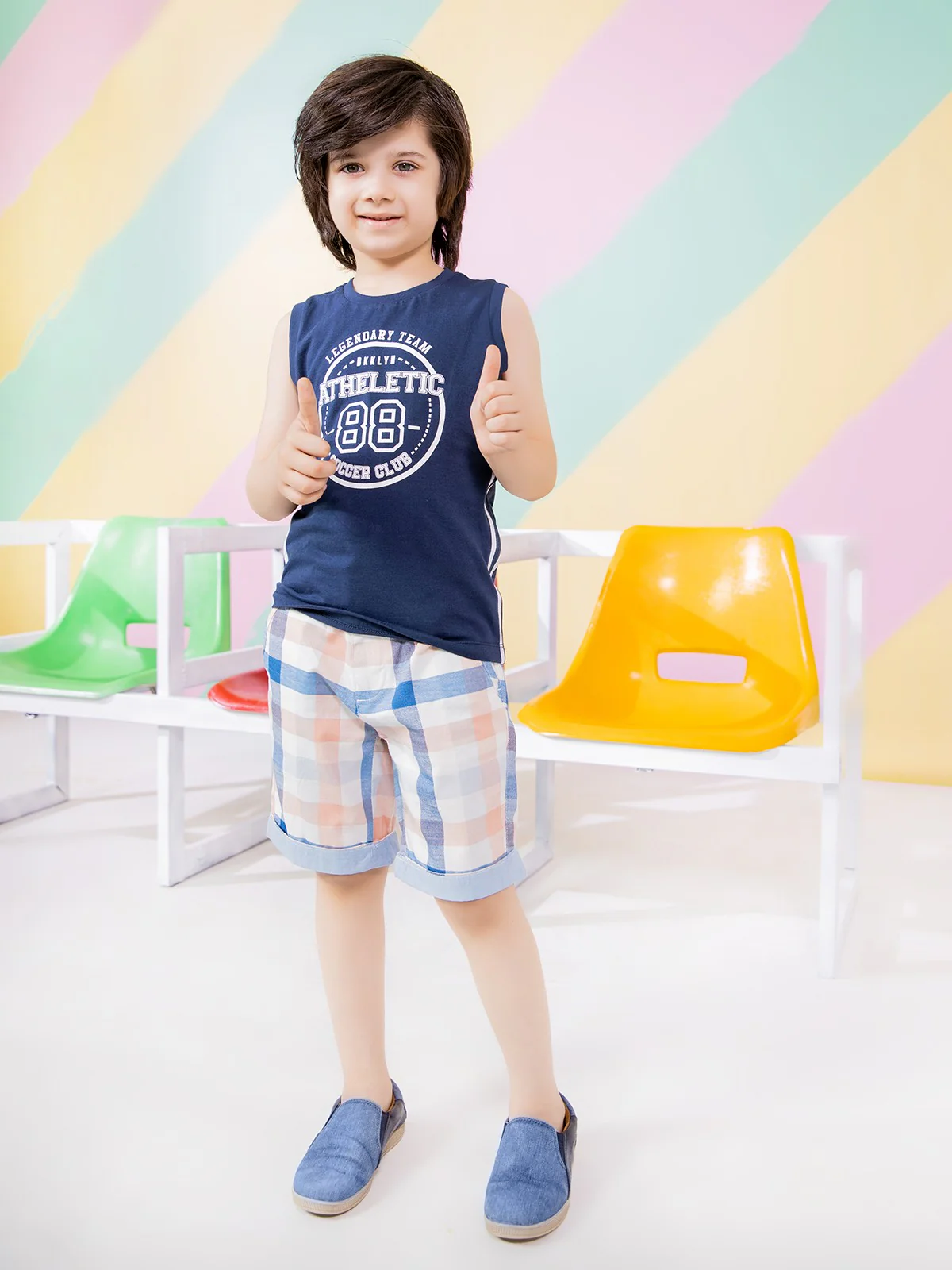 Boy's Navy Blue Tank Top - EBTT21-009 - Image 4