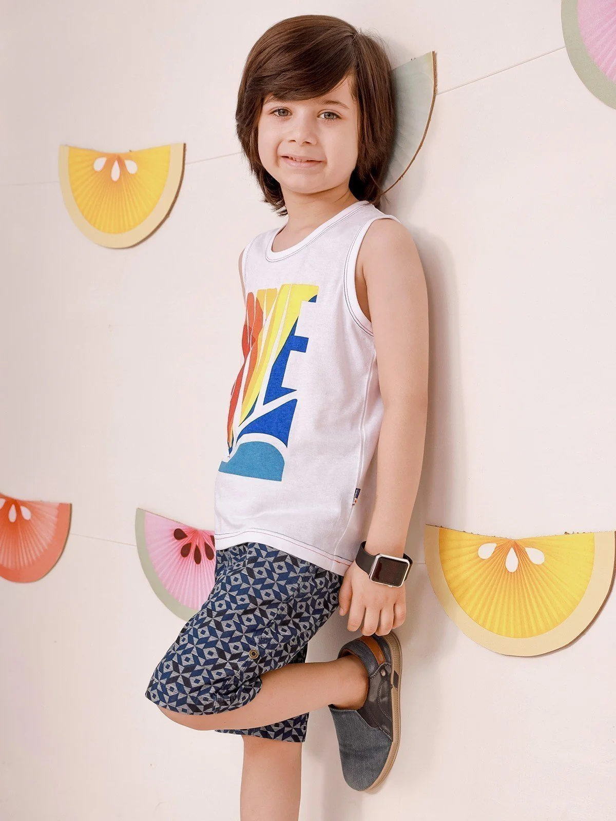 Boy's White Tank Top - EBTT21-014 - Image 3