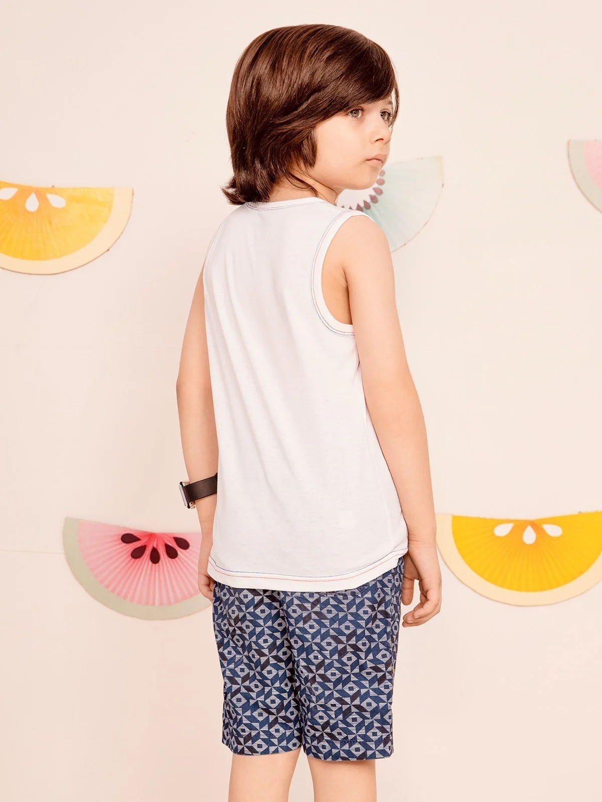Boy's White Tank Top - EBTT21-014 - Image 4