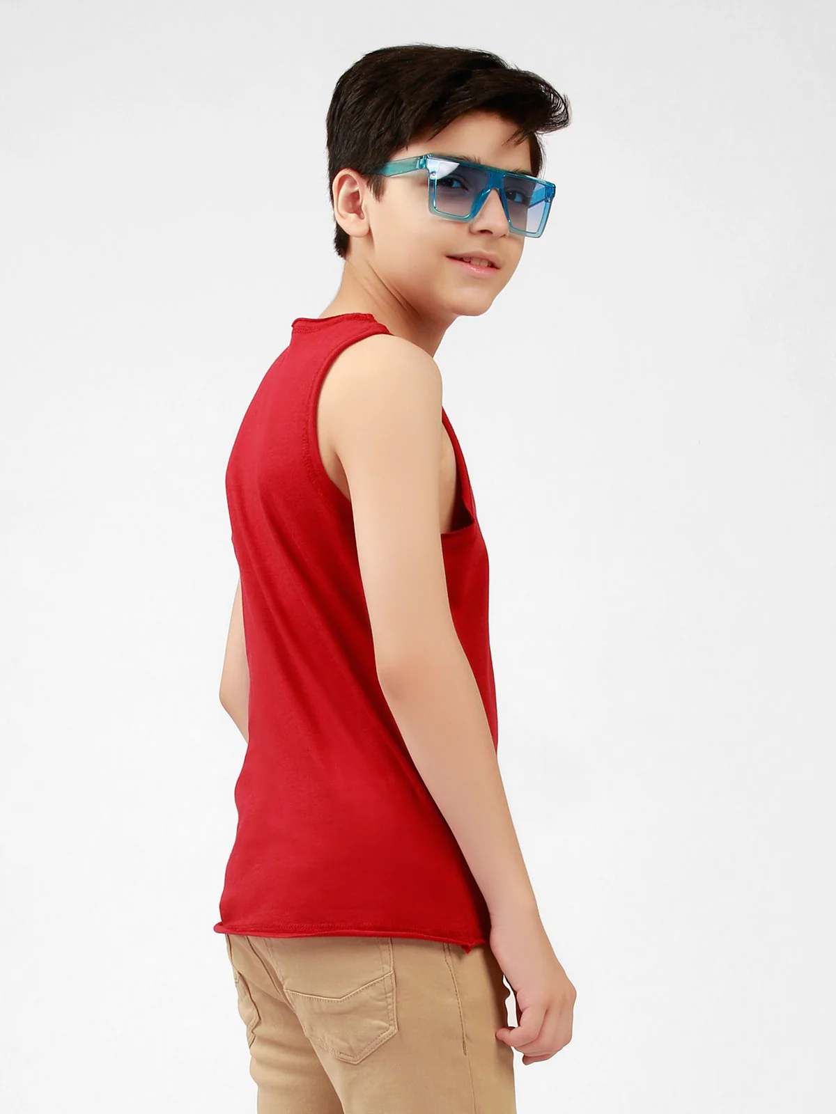 Boy's Maroon Tank Top - EBTT21-016 - Image 3