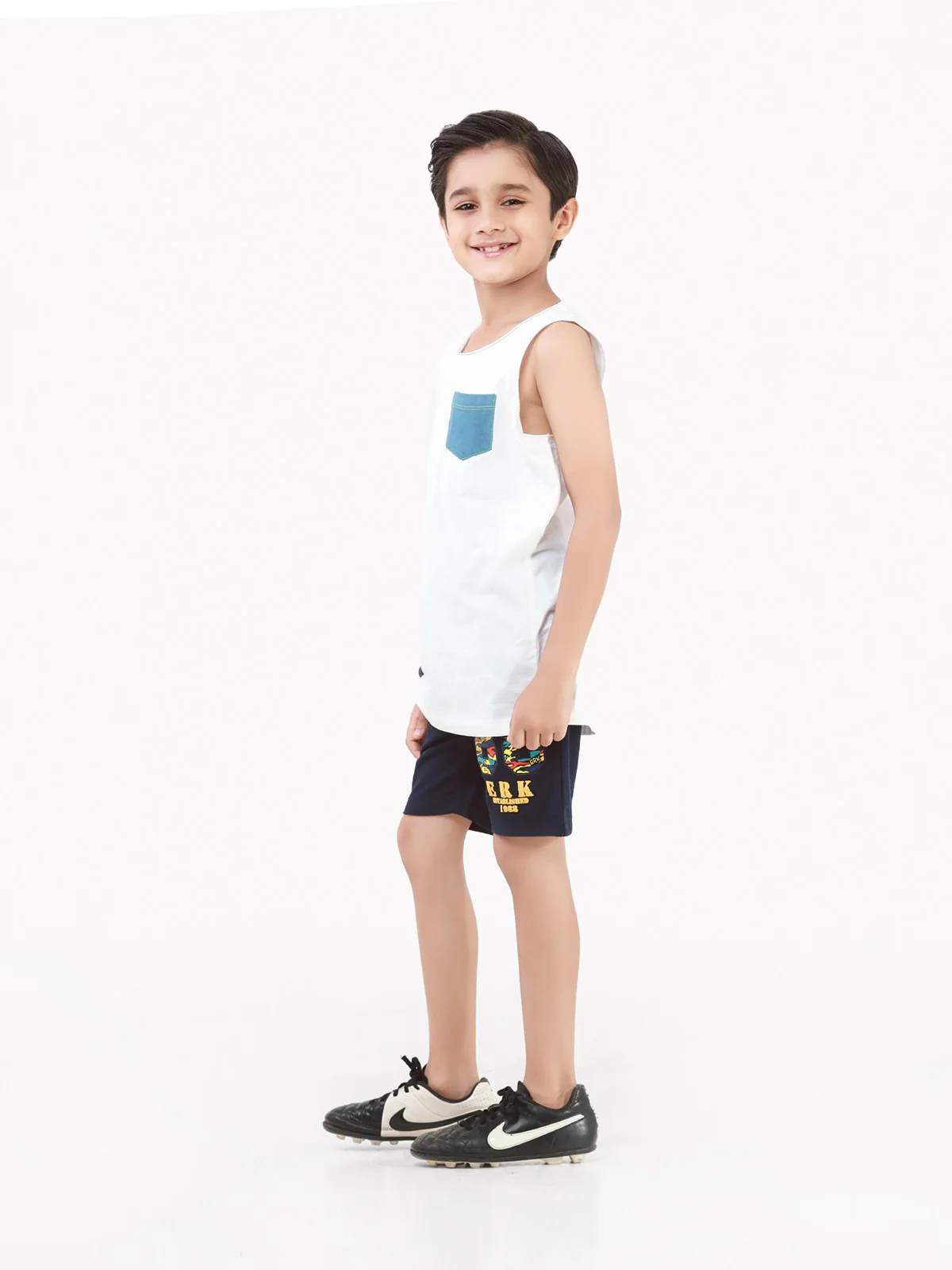 Boy's White Tank Top - EBTT22-008 - Image 2