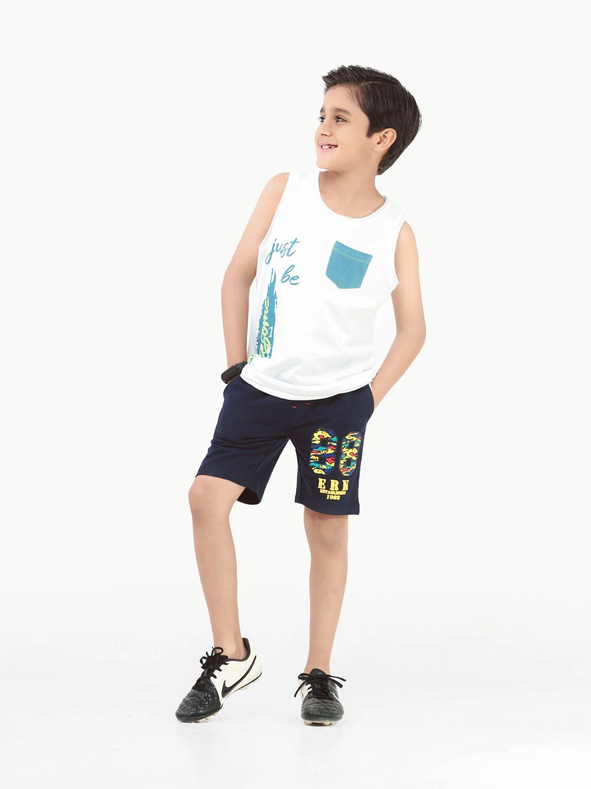 Boy's White Tank Top - EBTT22-008 - Image 3