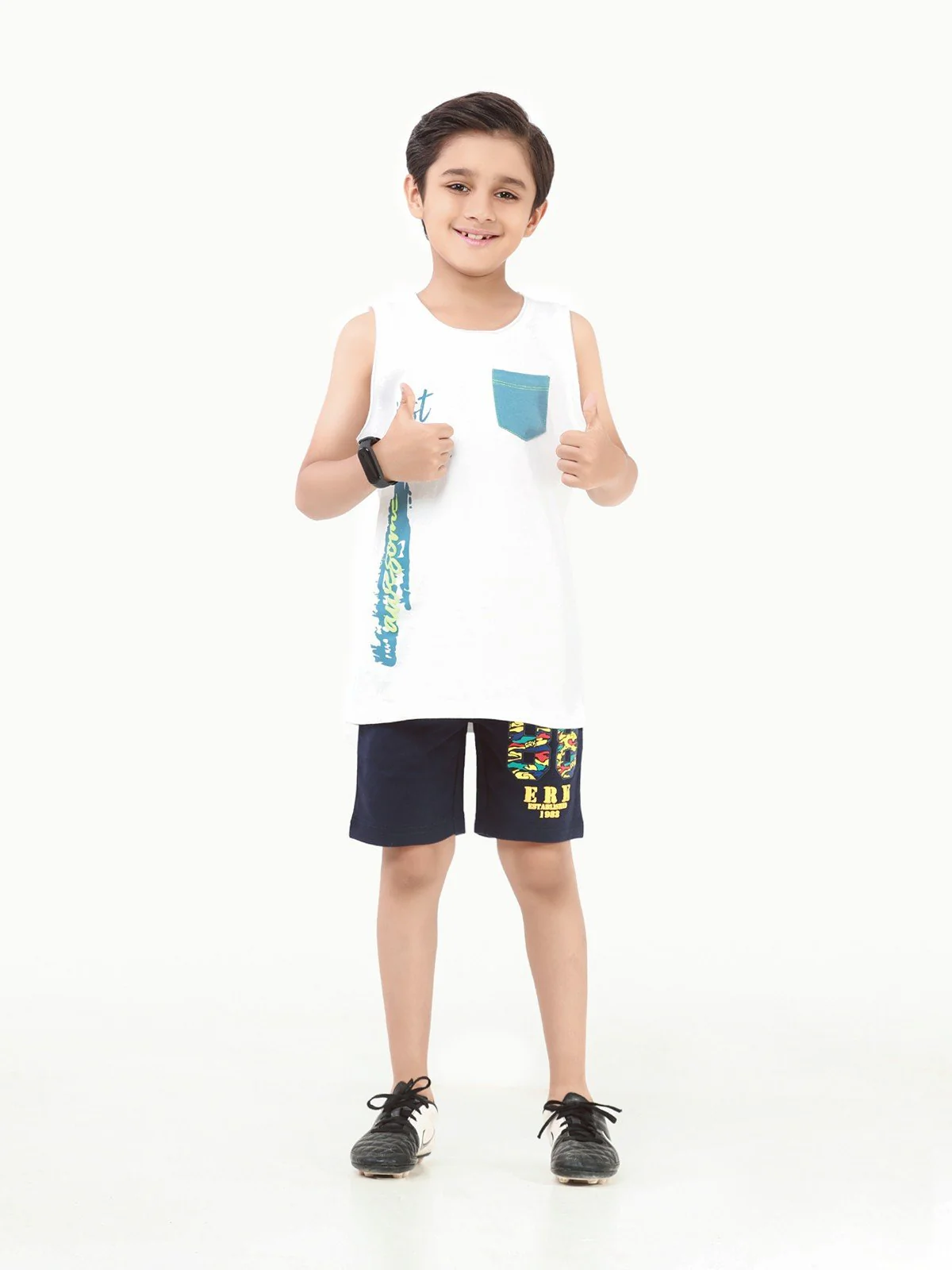 Boy's White Tank Top - EBTT22-008 - Image 4