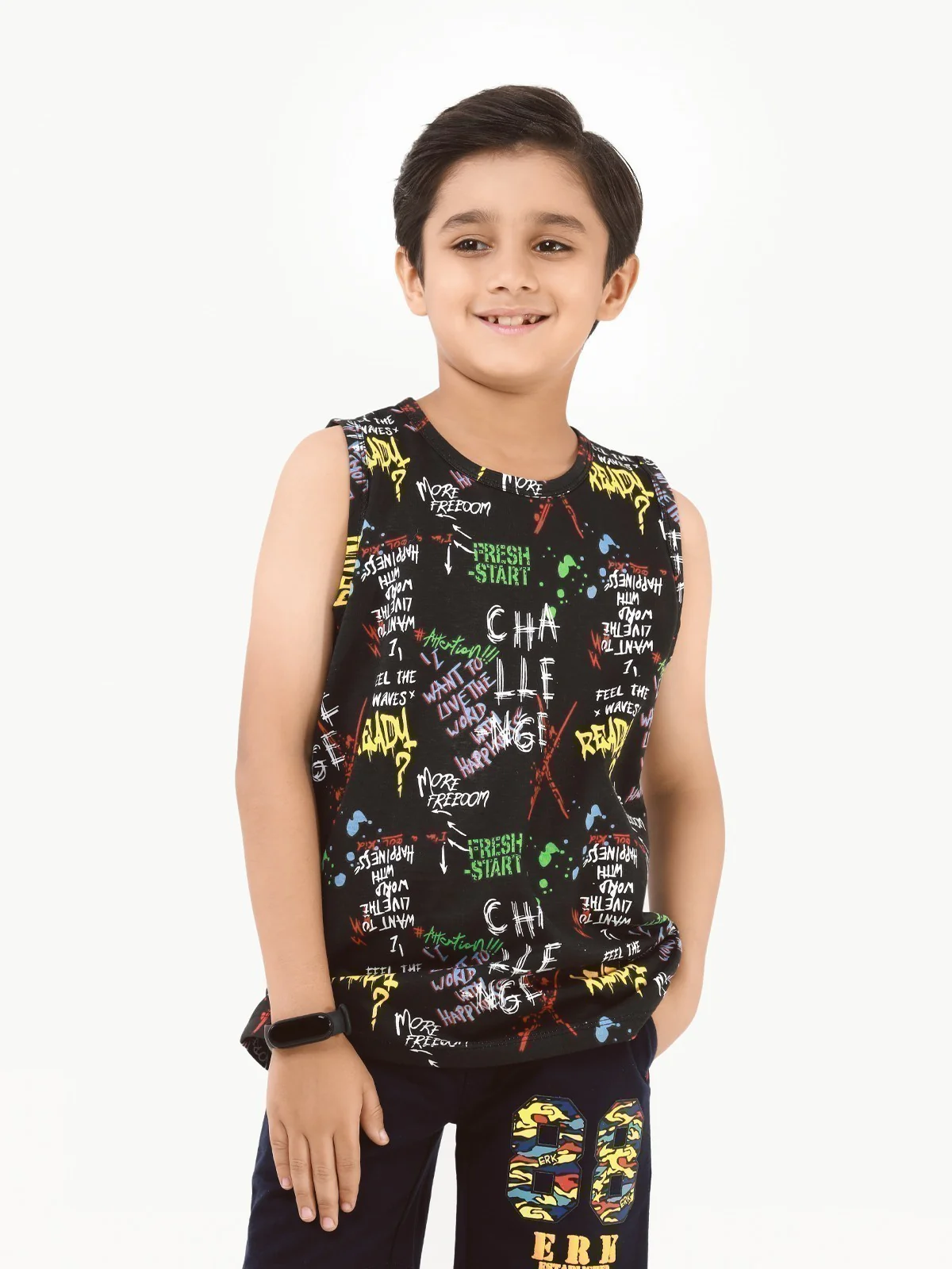 Boy's Black Tank Top - EBTT22-013