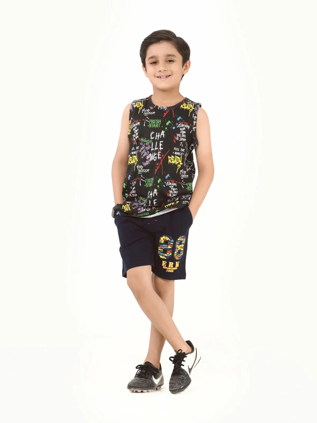 Boy's Black Tank Top - EBTT22-013 - Image 3