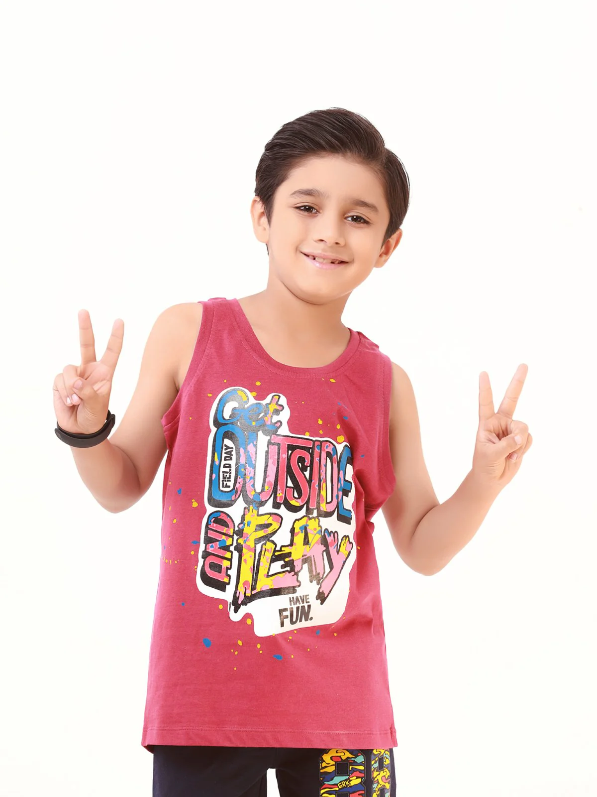 Boy's Maroon Tank Top - EBTT22-015