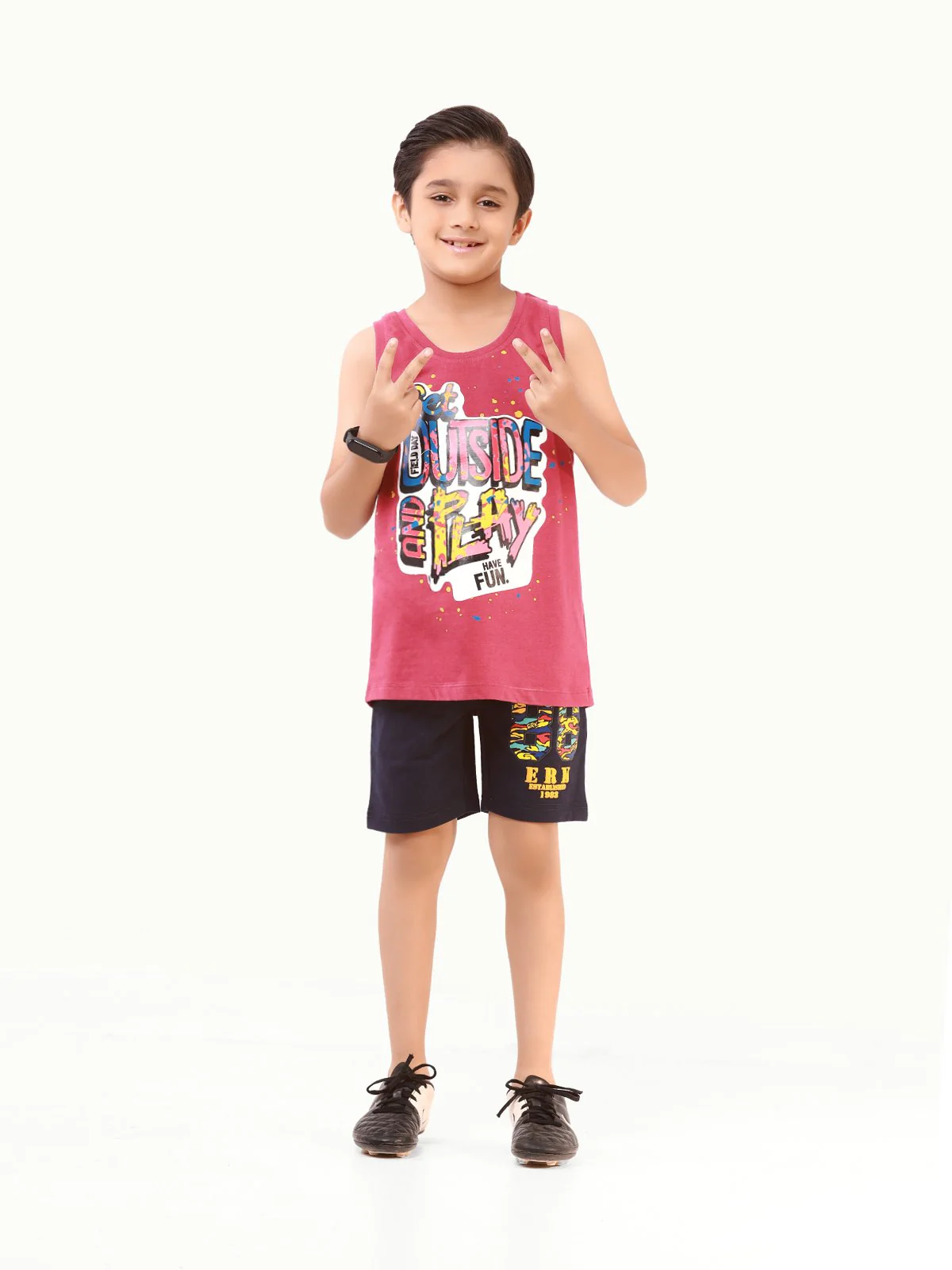 Boy's Maroon Tank Top - EBTT22-015 - Image 4