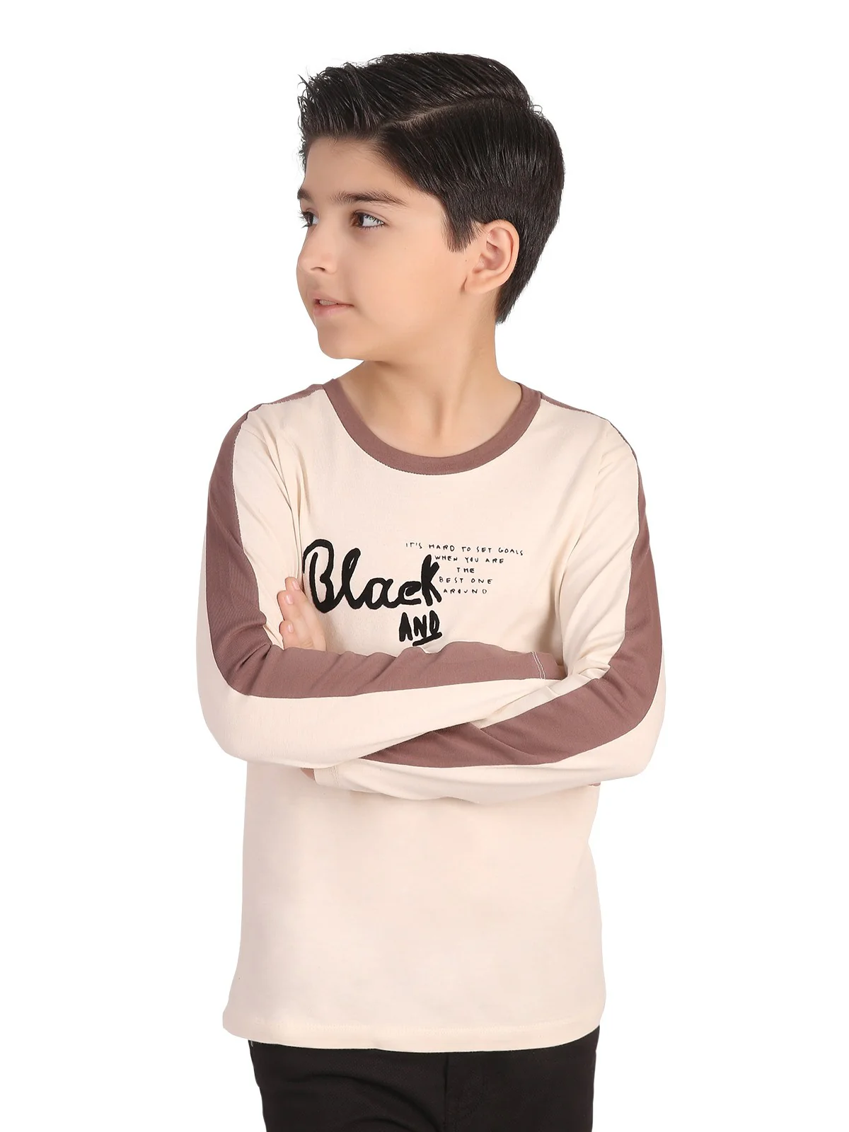Boy's Cream T-Shirt - EBTTF19-012 - Image 2
