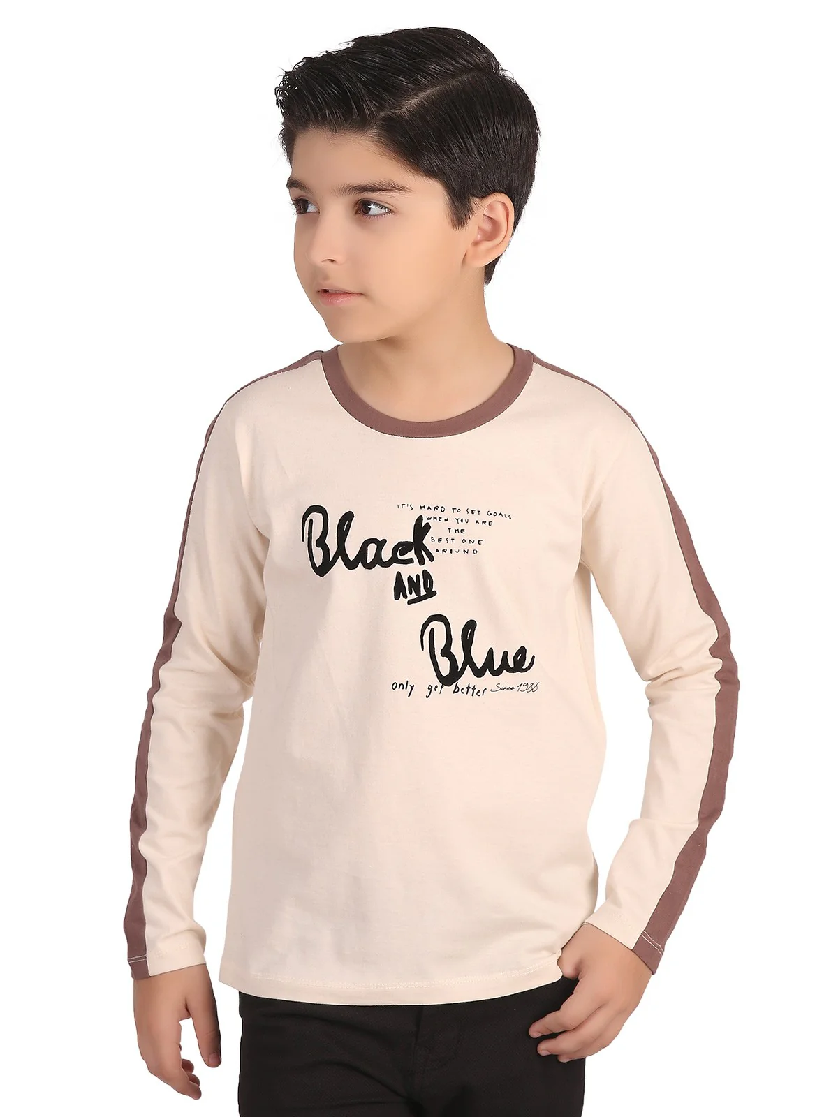 Boy's Cream T-Shirt - EBTTF19-012 - Image 4