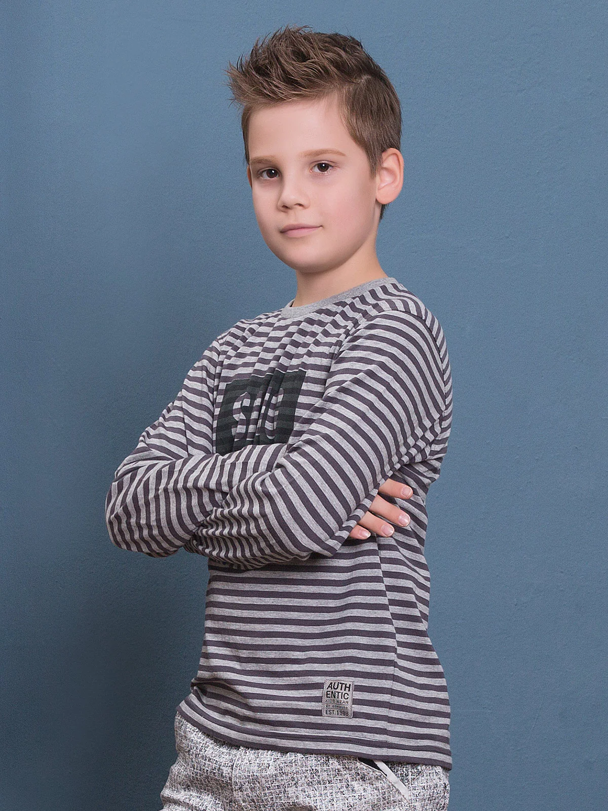 Boy's Grey T-Shirt - EBTTS17-013 - Image 2
