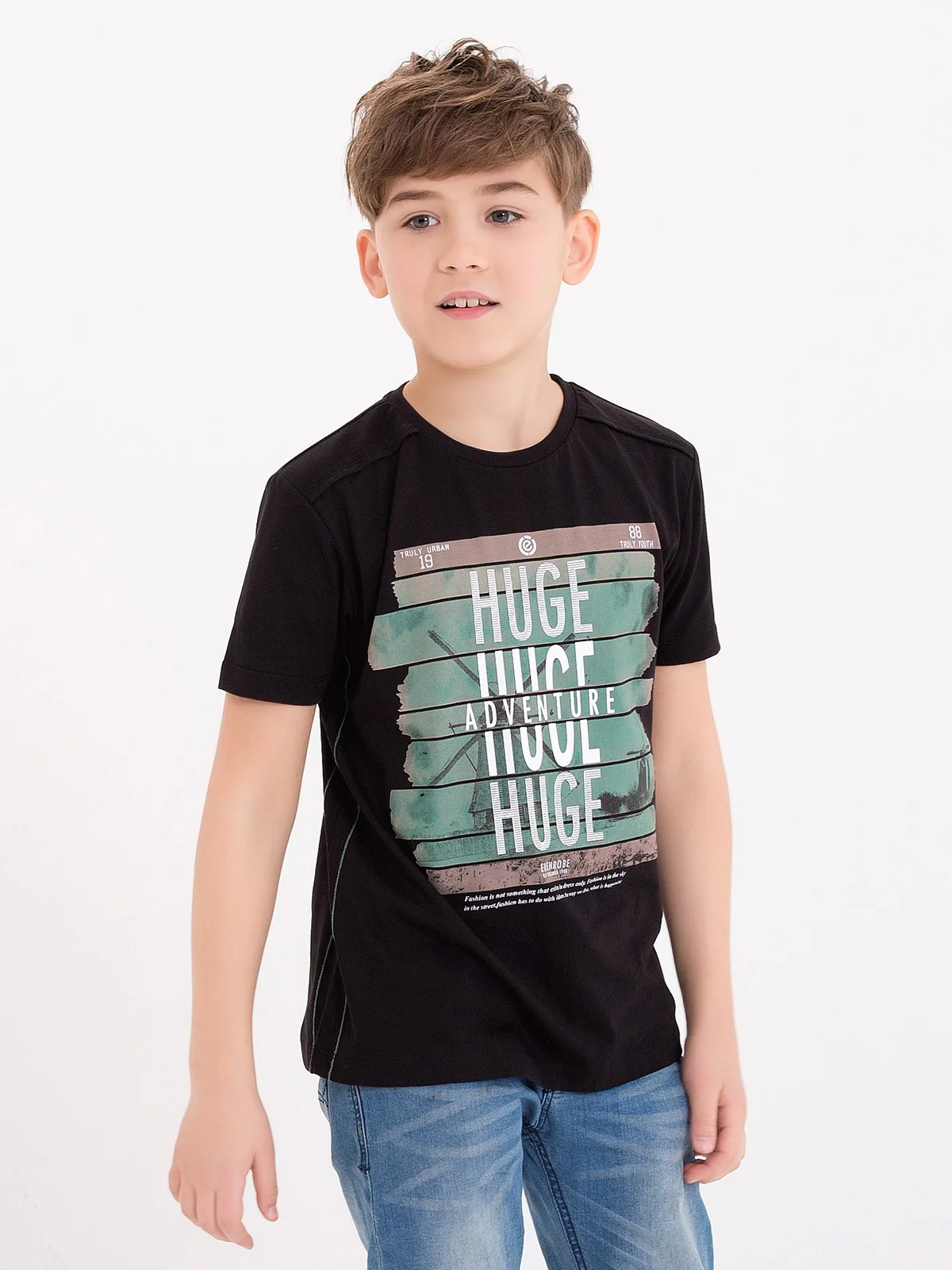 Boys Black T-Shirt - EBTTS18-005 - Image 2