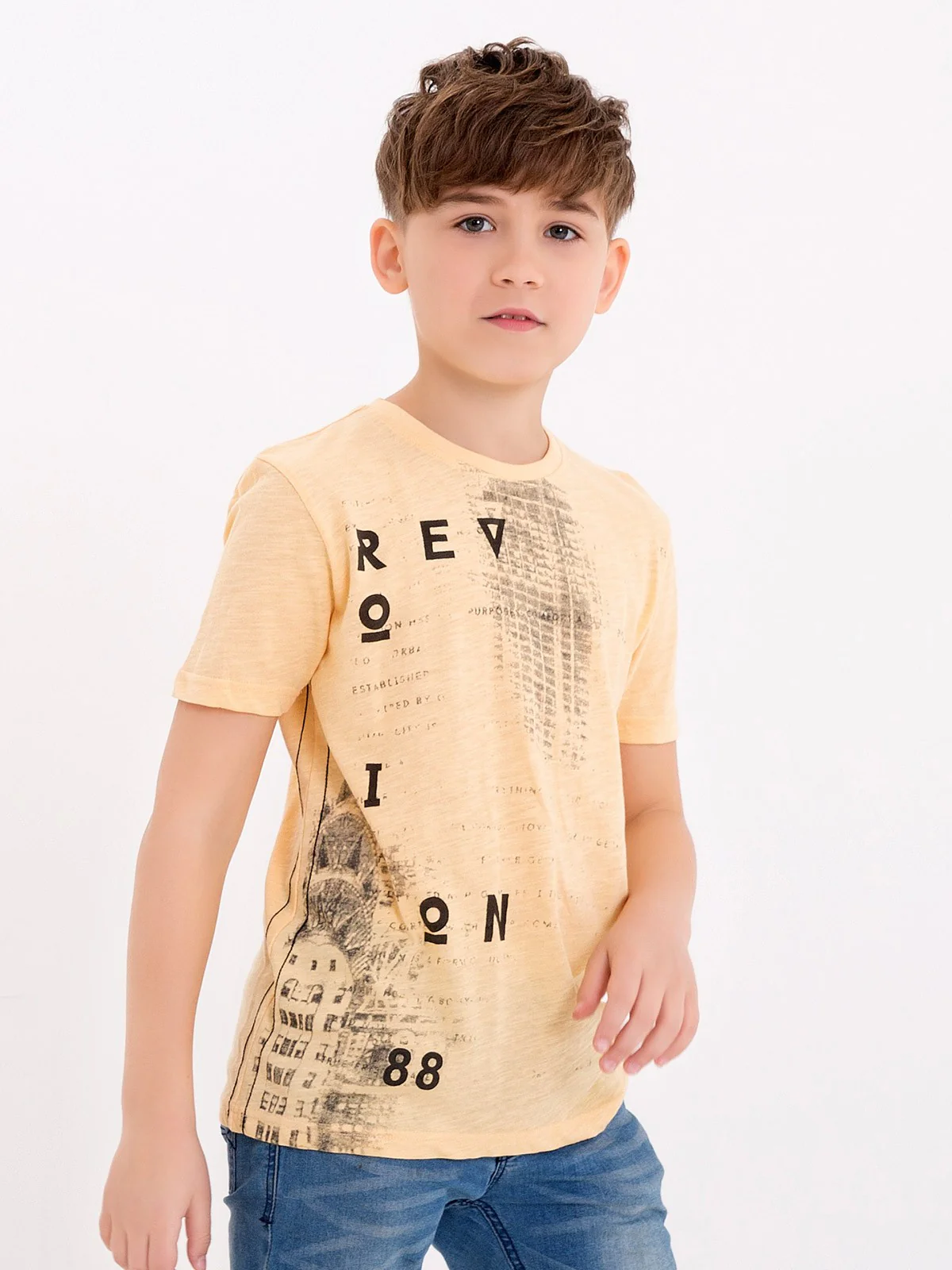 Boy's Beige T-Shirt - EBTTS18-006 - Image 2