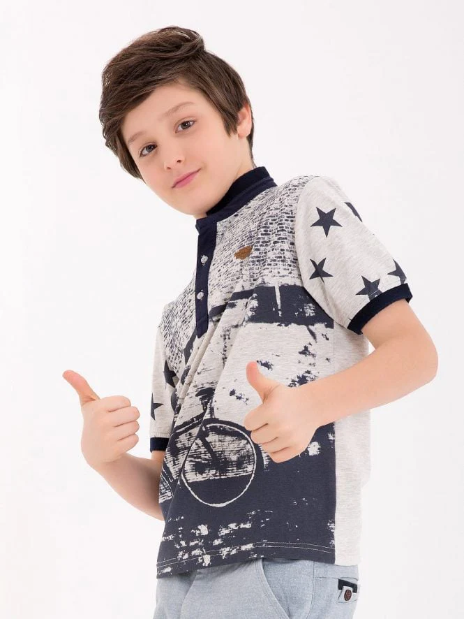 Boy's Ash Grey T-Shirt - EBTTS18-2435 - Image 2