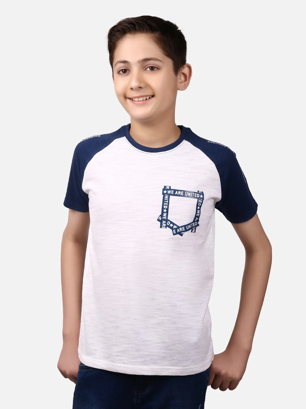 Boy's Off White T-Shirt - EBTTS19-001 - Image 2