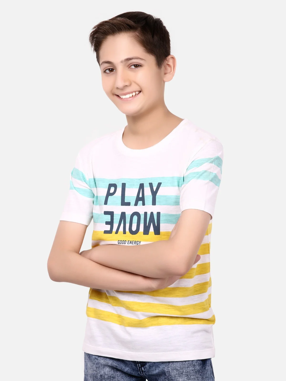 Boy's Cream T-Shirt - EBTTS19-007 - Image 2