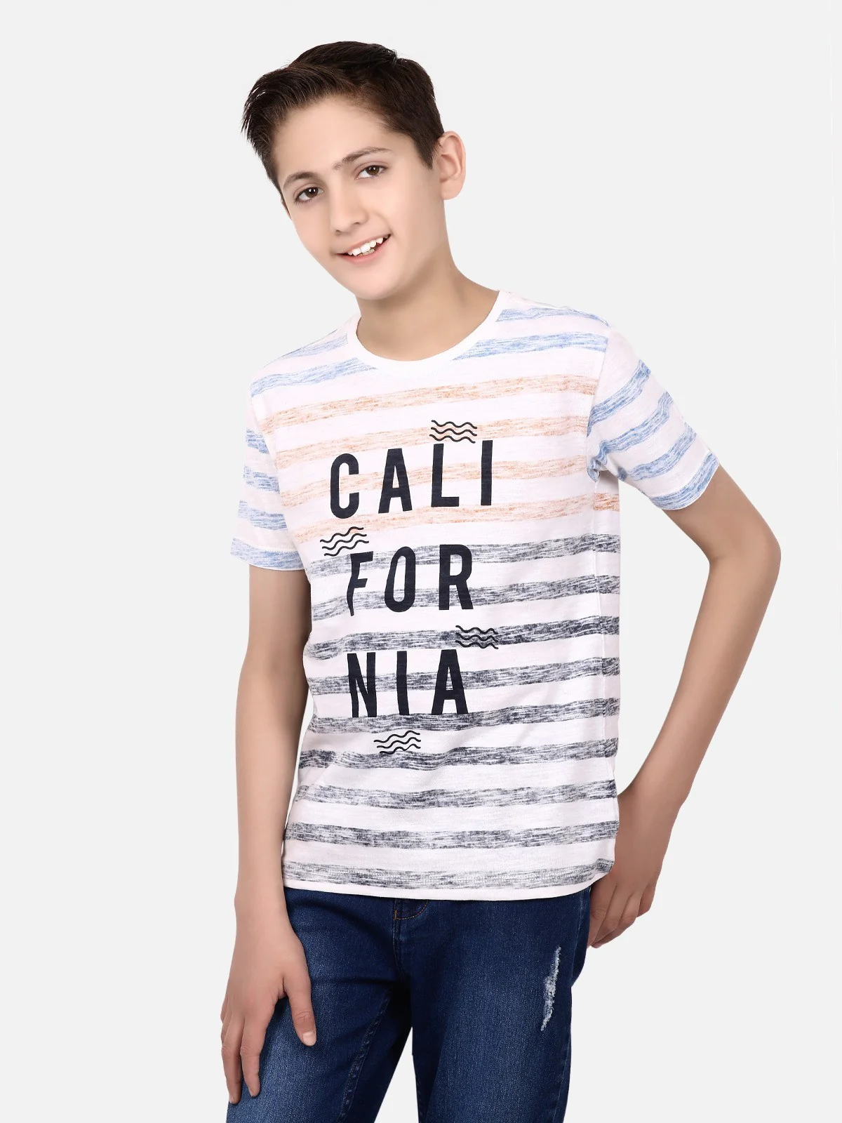 Boy's White Multi T-Shirt - EBTTS19-008 - Image 2