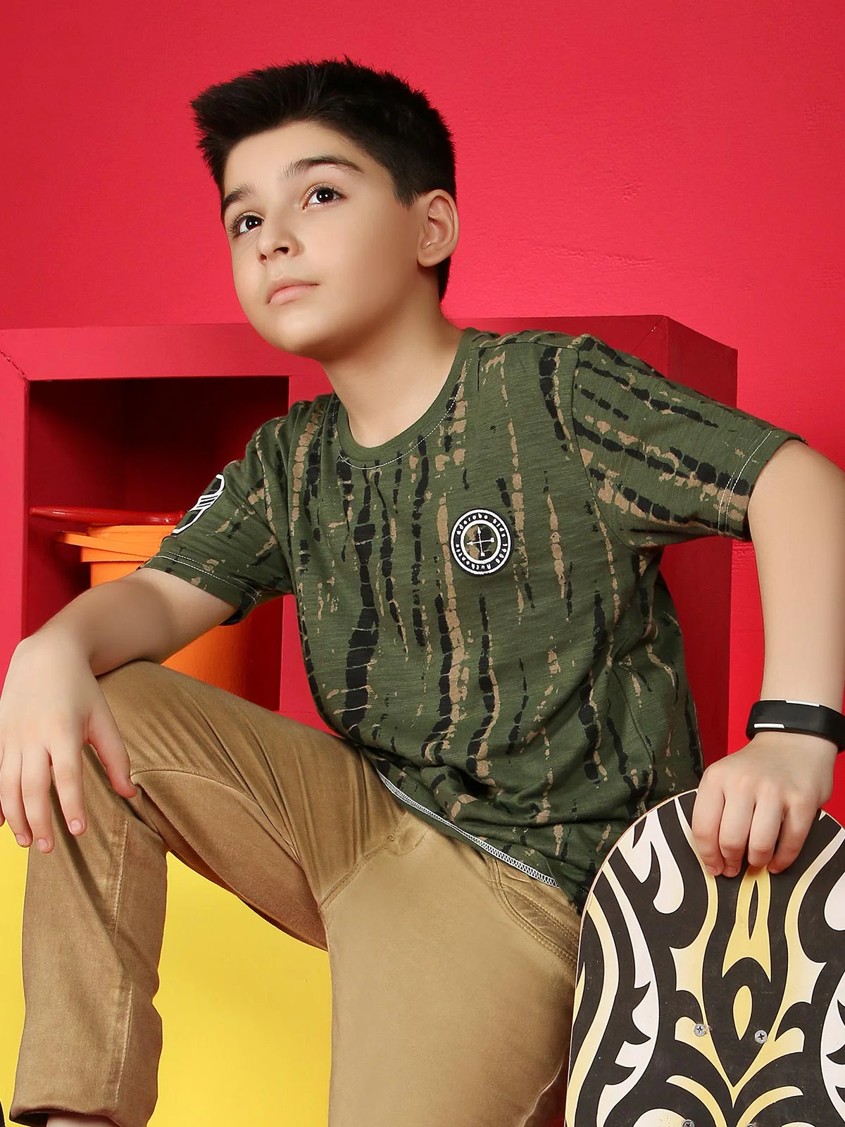 Boy's Military Green T-Shirt - EBTTS19-009 - Image 2
