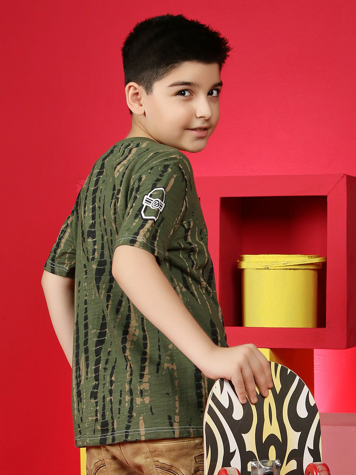 Boy's Military Green T-Shirt - EBTTS19-009 - Image 3