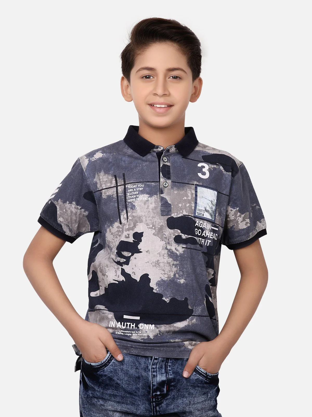 Boy's Mid Blue T-Shirt - EBTTS19-2461 - Image 2
