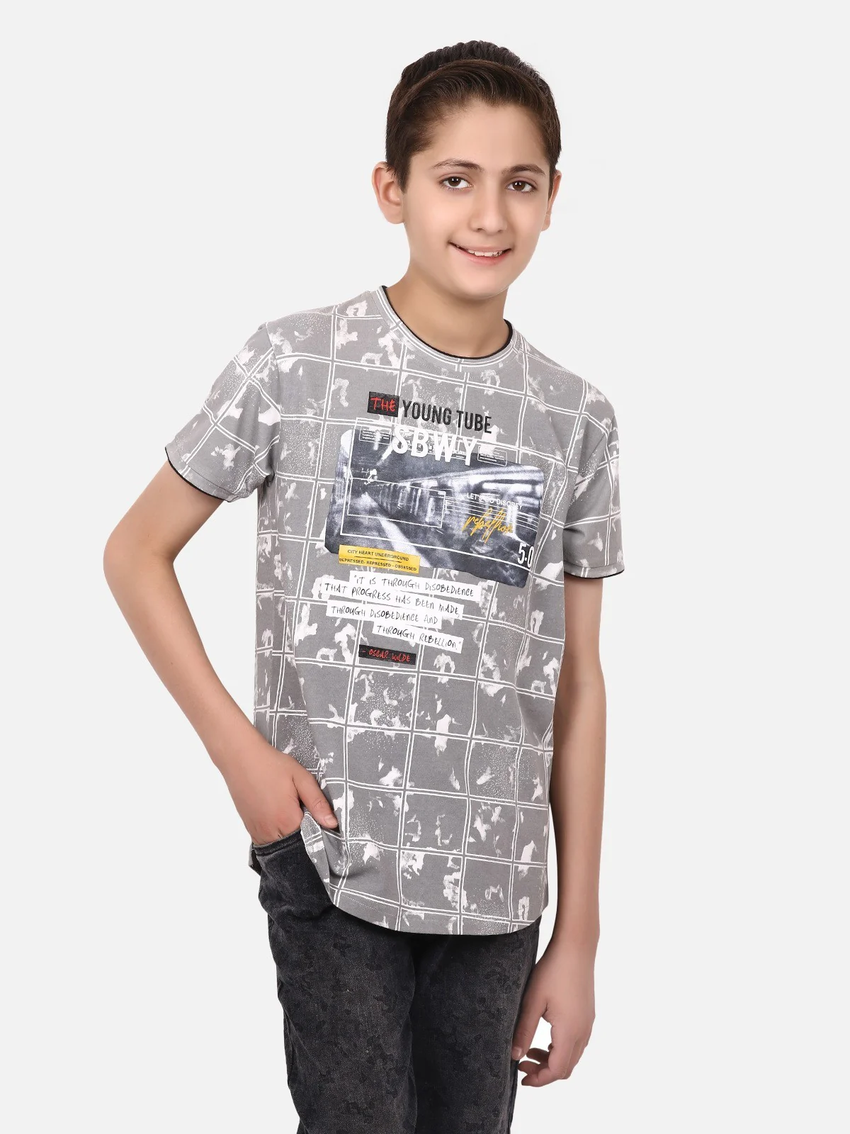 Boy's Grey T-Shirt - EBTTS19-2465 - Image 2