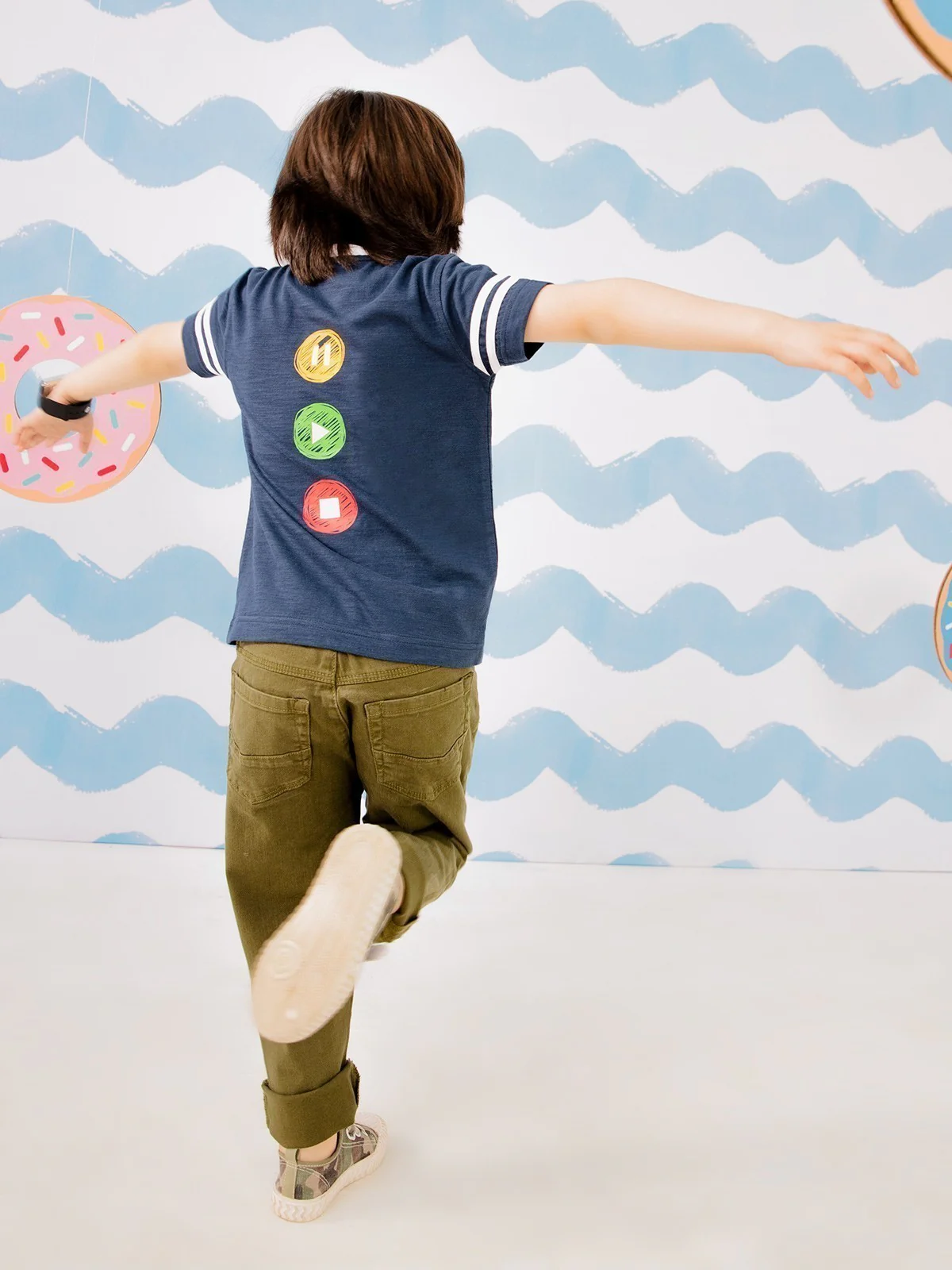 Boy's Navy Blue T-Shirt - EBTTS21-003 - Image 2
