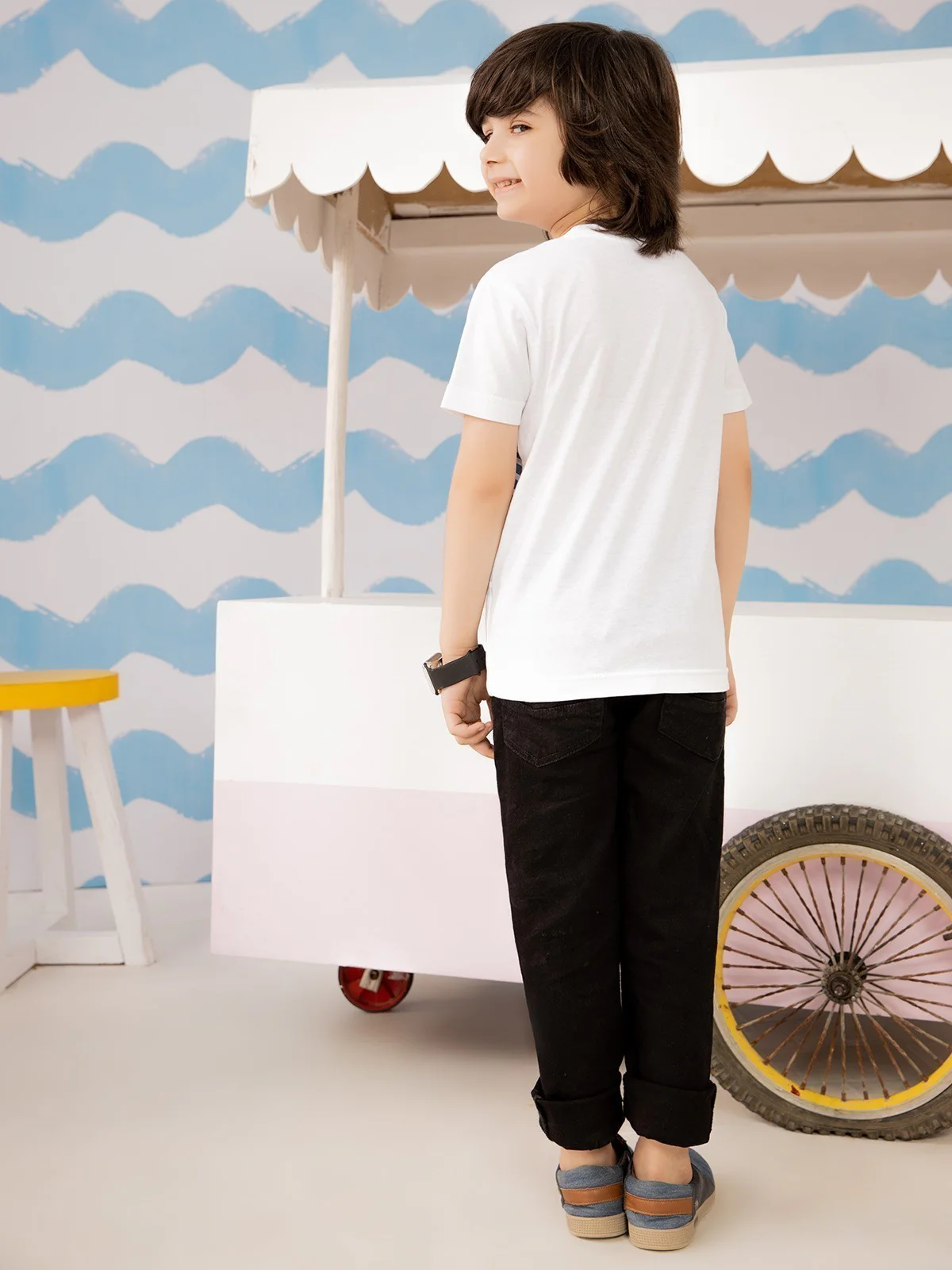 Boy's White T-Shirt - EBTTS21-009 - Image 4
