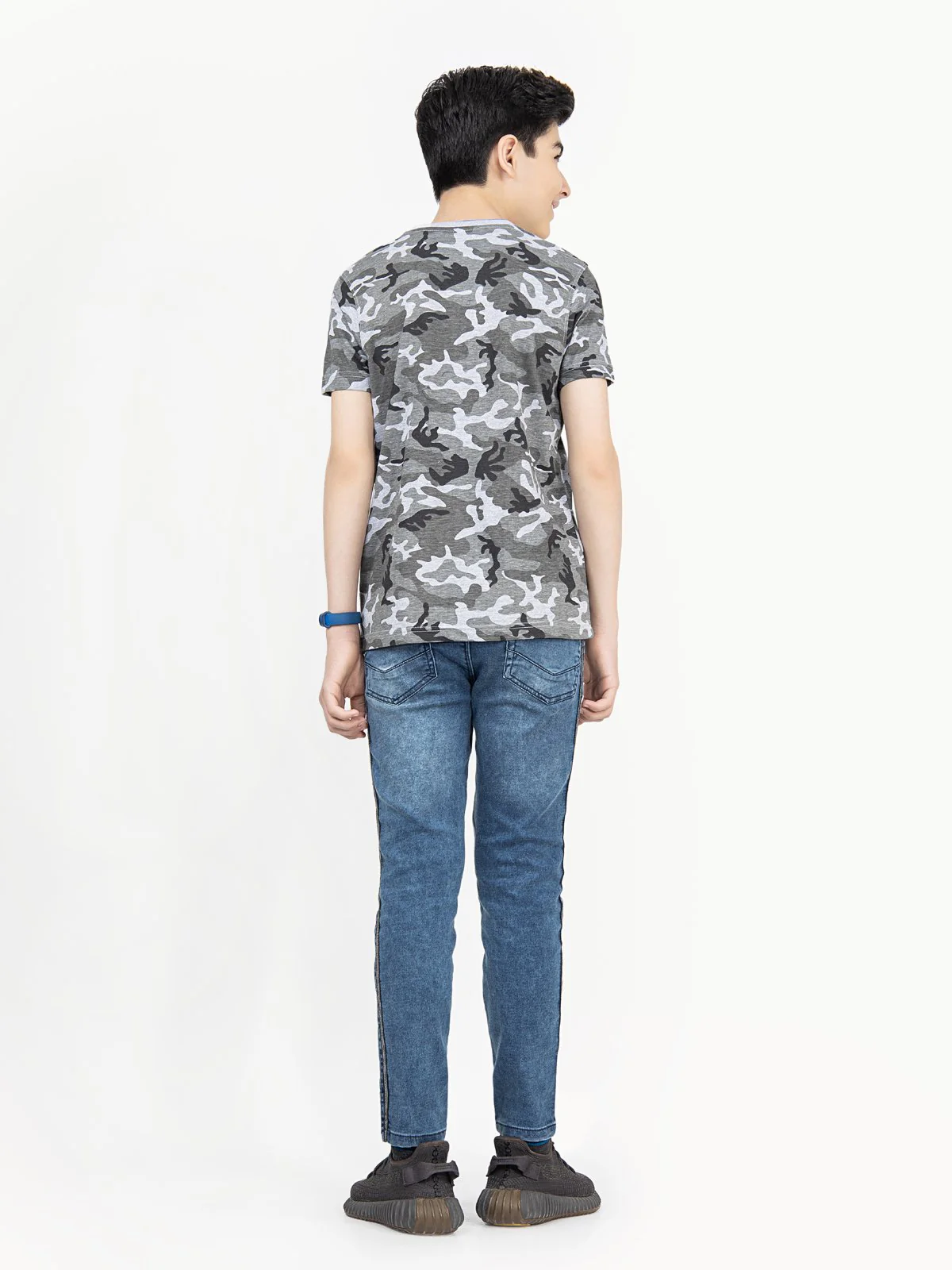 Boy's Heather Grey T-Shirt - EBTTS21-011 - Image 3