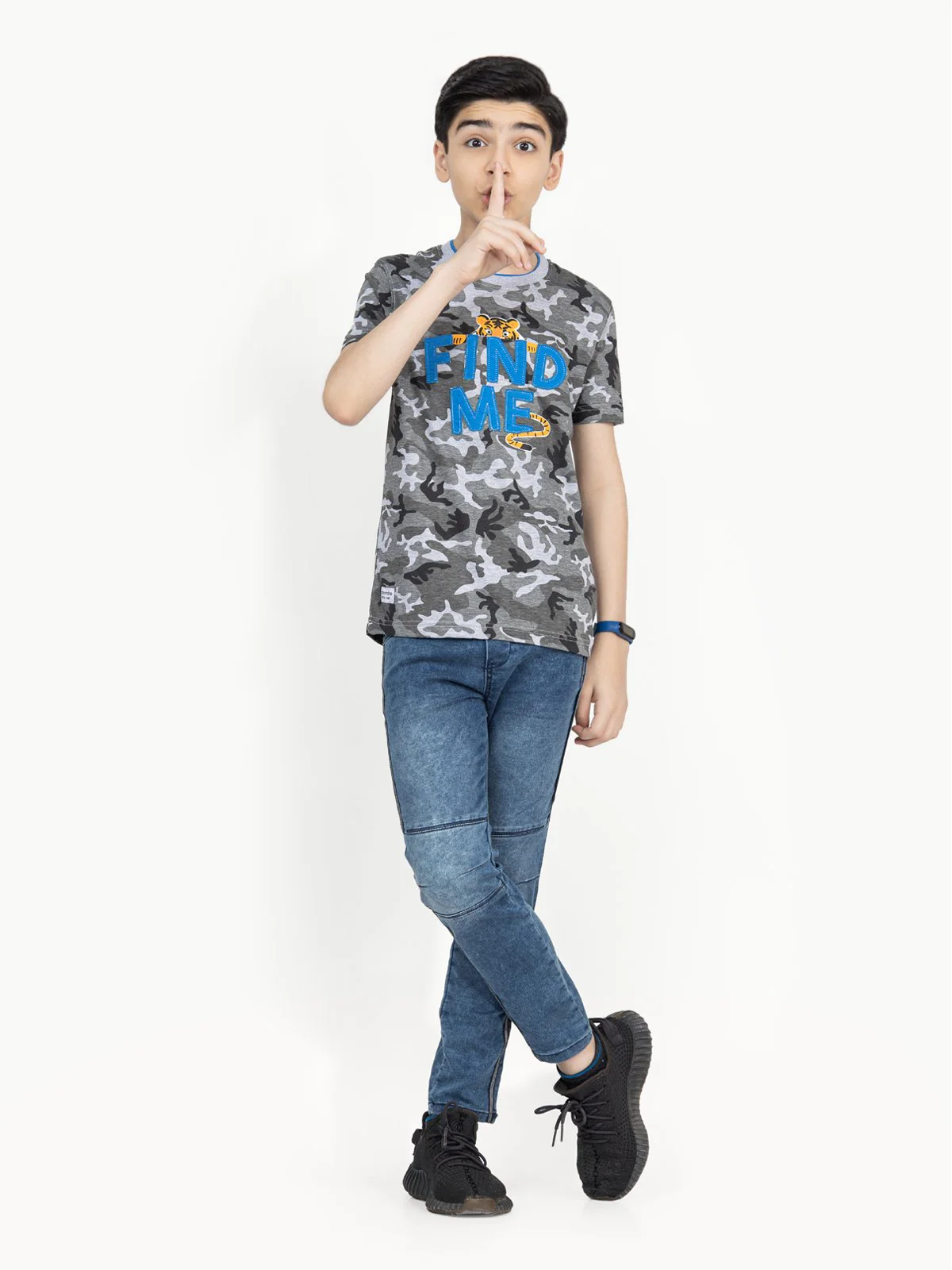 Boy's Heather Grey T-Shirt - EBTTS21-011 - Image 4