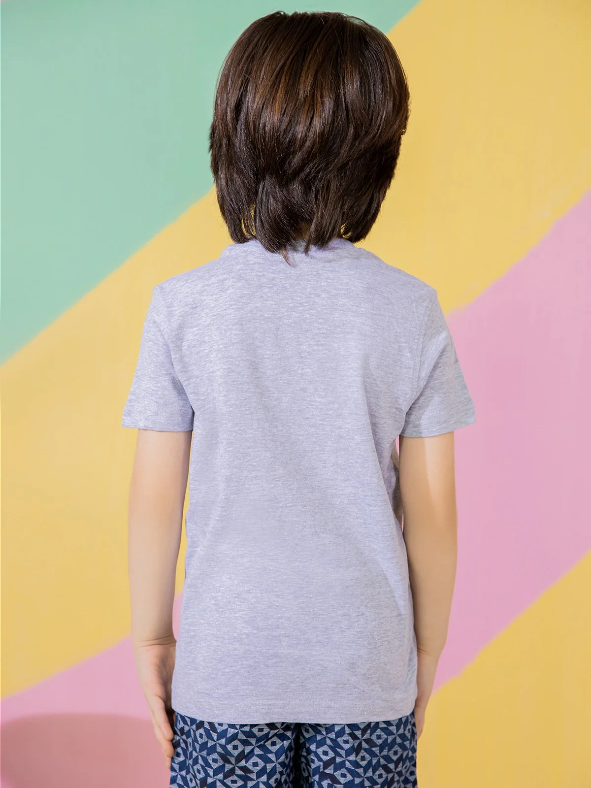 Boy's Heather Grey T-Shirt - EBTTS21-012 - Image 3