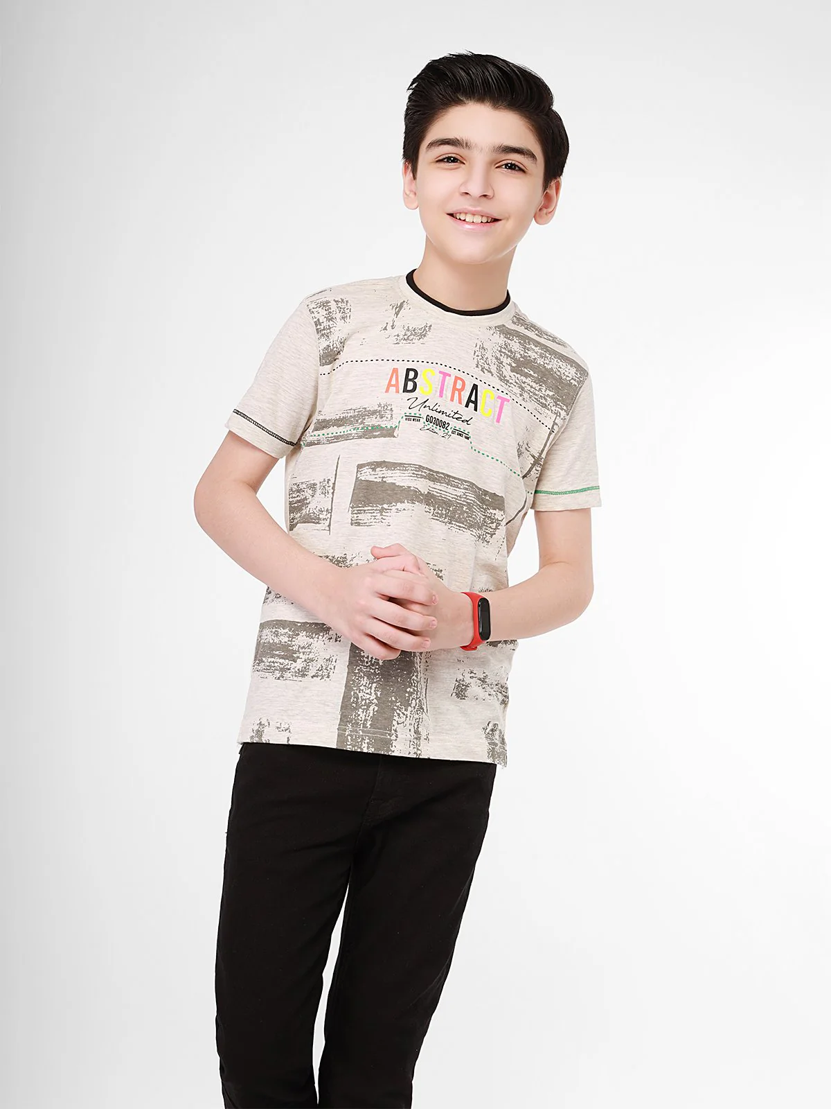 Boy's Oatmeal T-Shirt - EBTTS21-015 - Image 2