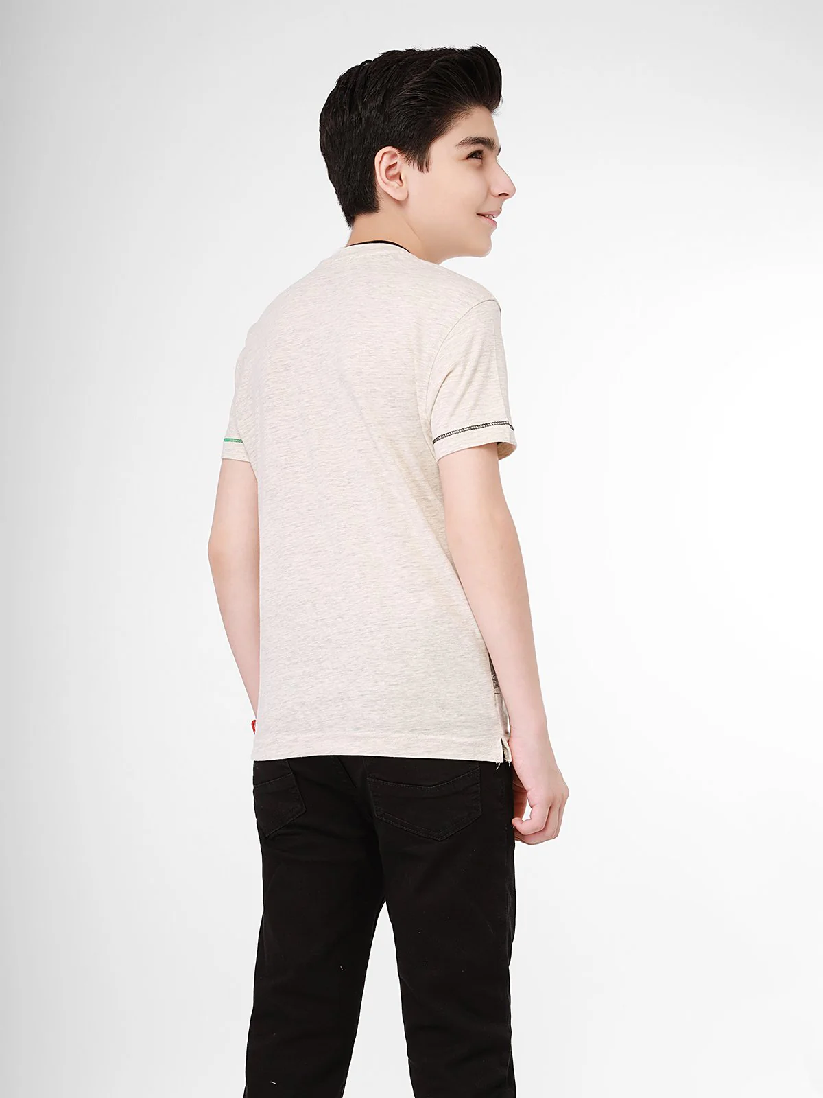 Boy's Oatmeal T-Shirt - EBTTS21-015 - Image 3