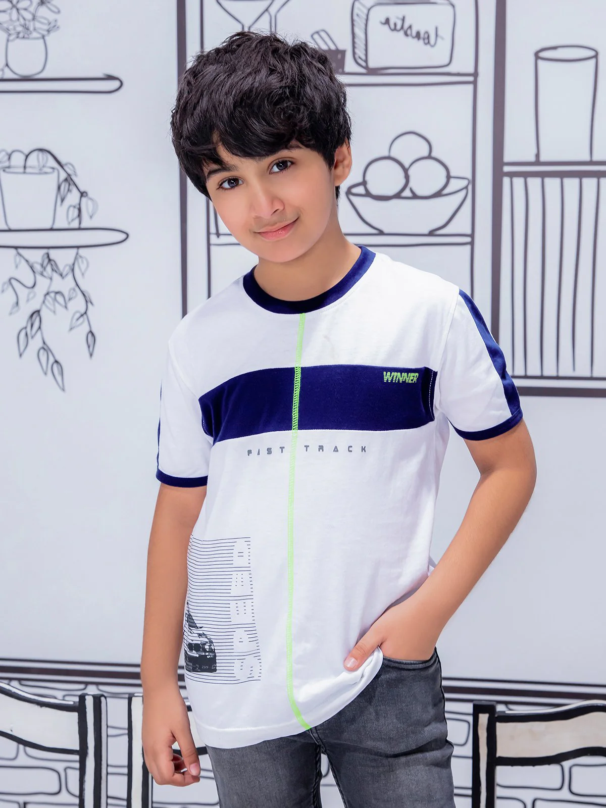 Boy's White T-Shirt - EBTTS21-021 - Image 6
