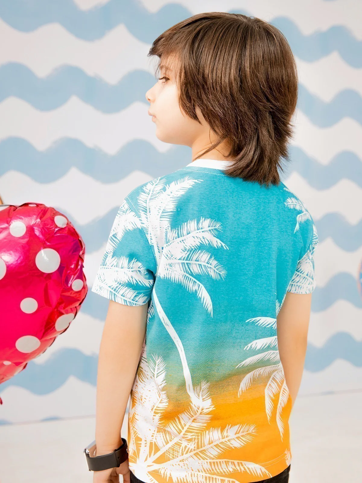 Boy's Aqua Blue T-Shirt - EBTTS21-023 - Image 2