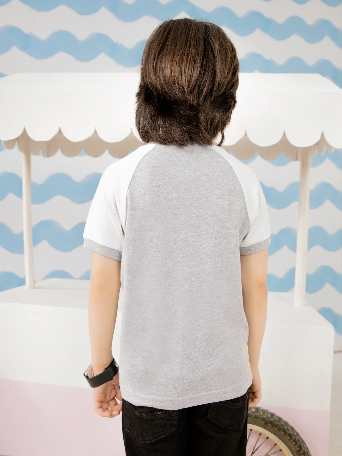 Boy's Heather Grey T-Shirt - EBTTS21-030 - Image 3
