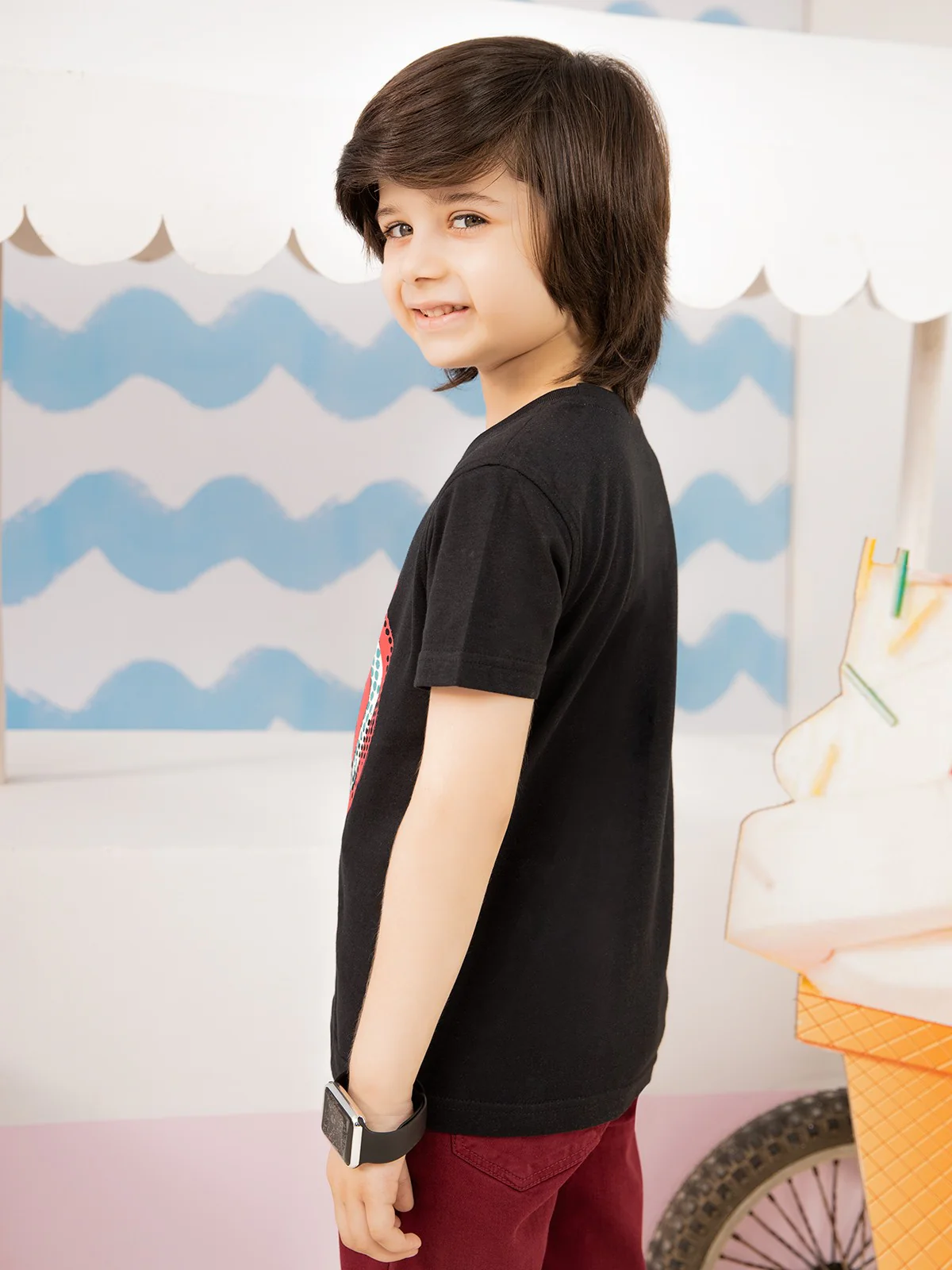 Boy's Black T-Shirt - EBTTS21-032 - Image 3