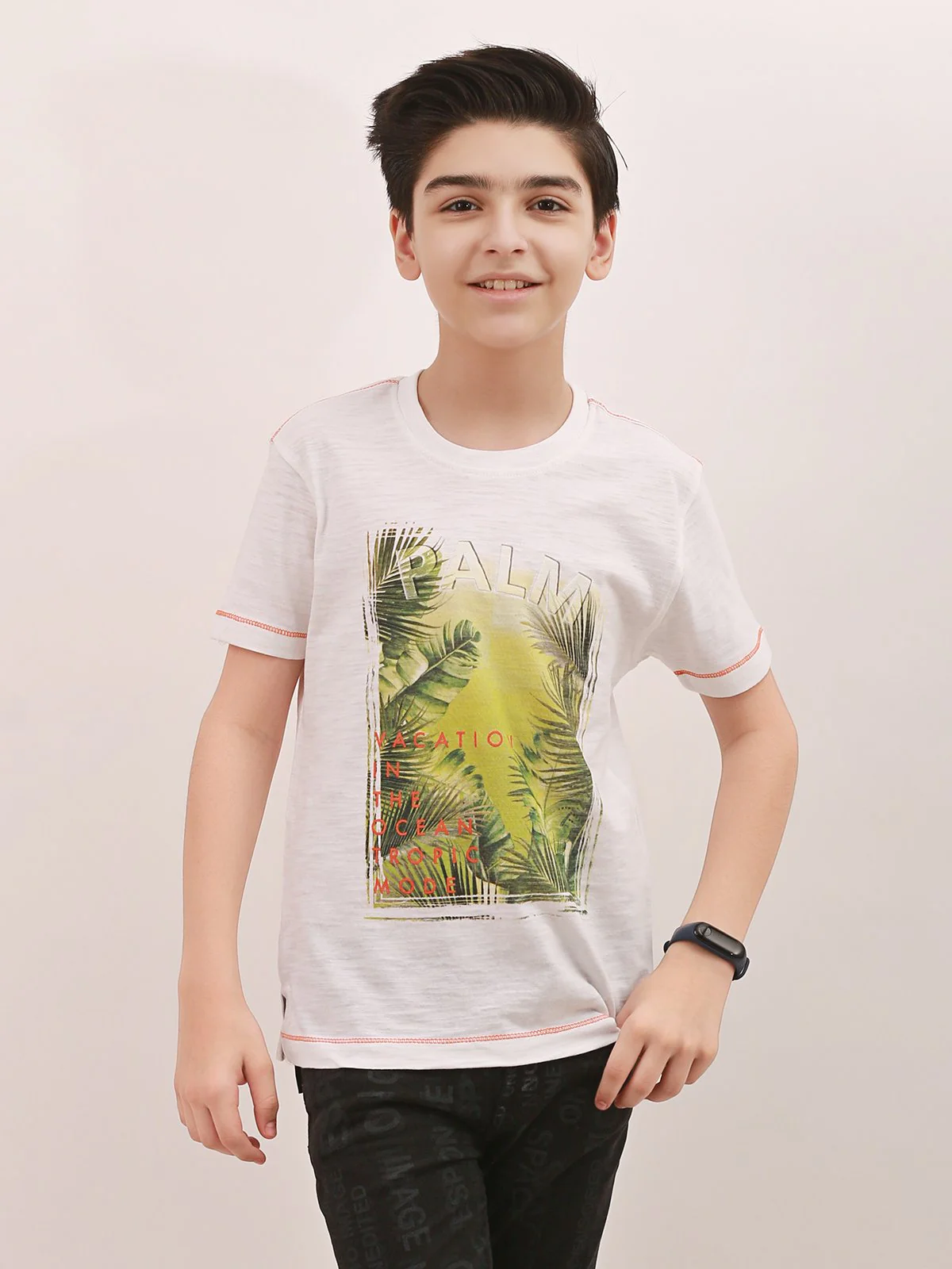 Boy's White T-Shirt - EBTTS21-034