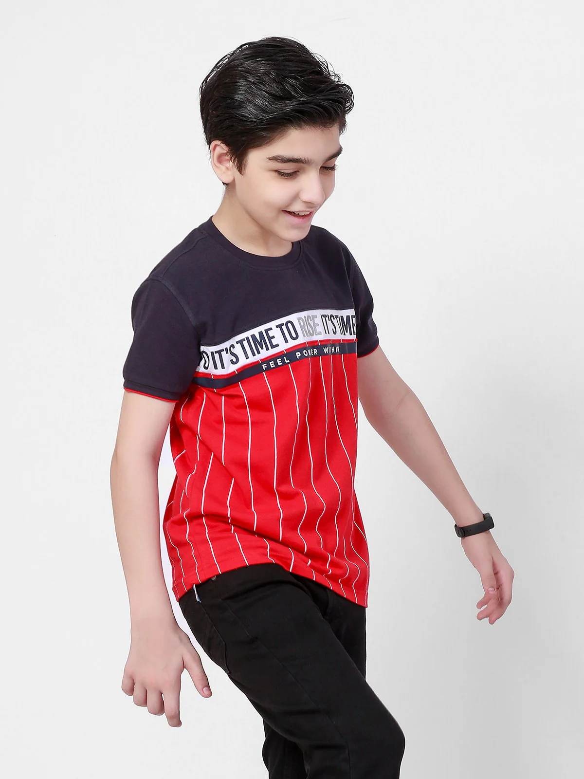 Boy's Navy Red T-Shirt - EBTTS21-039 - Image 2