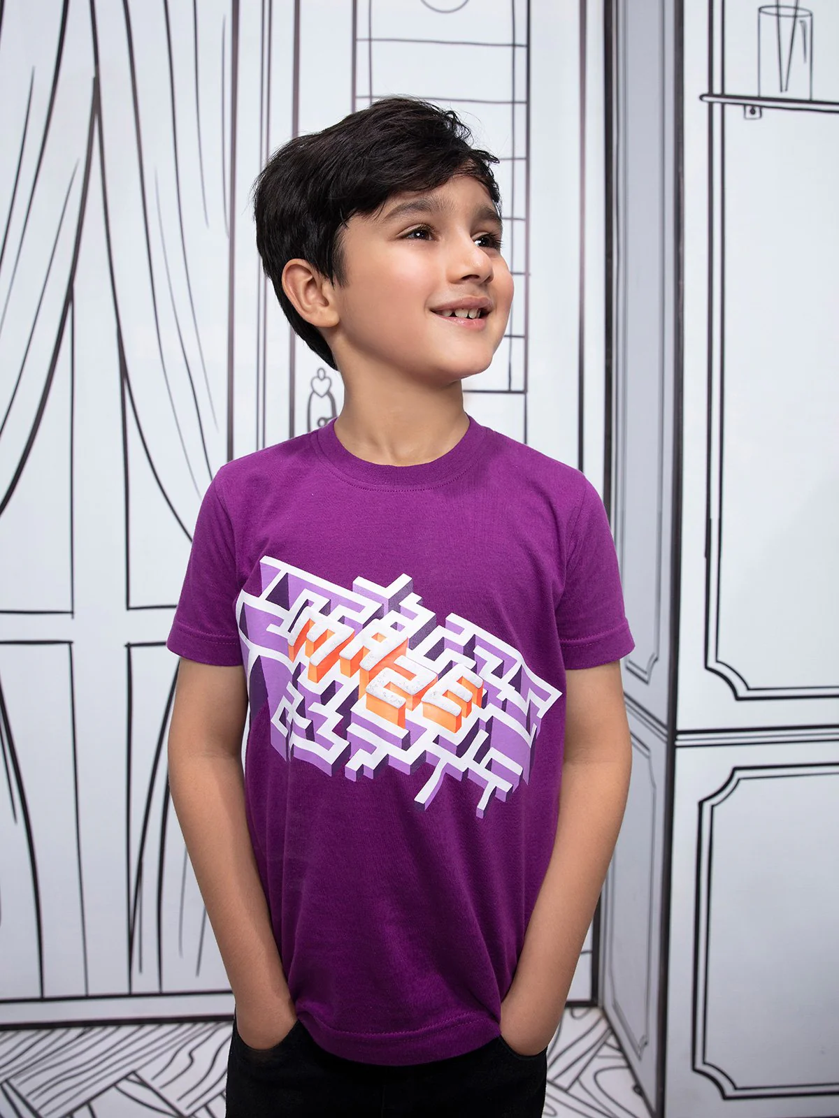 Boy's Purple T-Shirt - EBTTS21-055 - Image 2