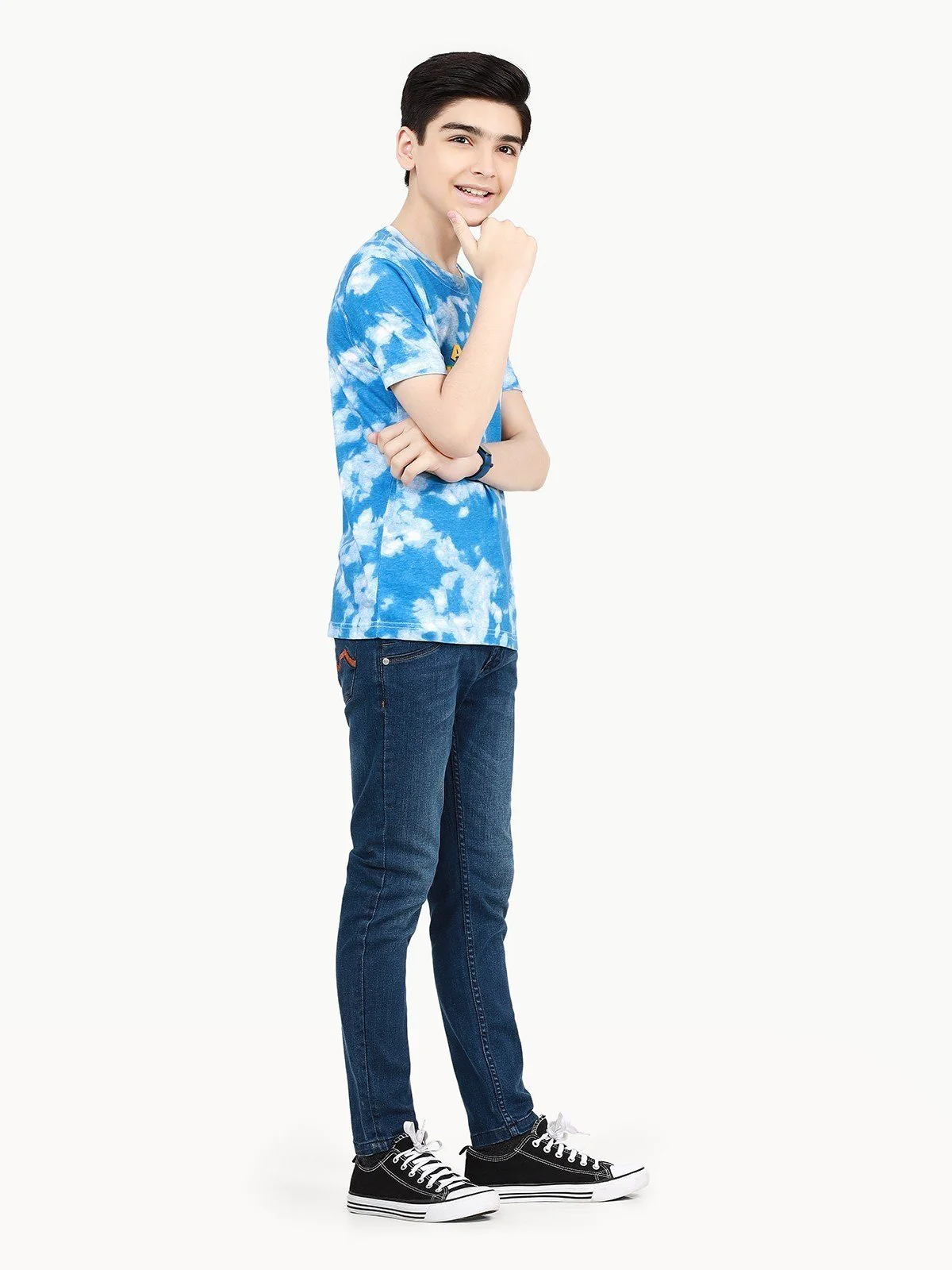Boy's White & Blue T-Shirt - EBTTS21-063 - Image 3
