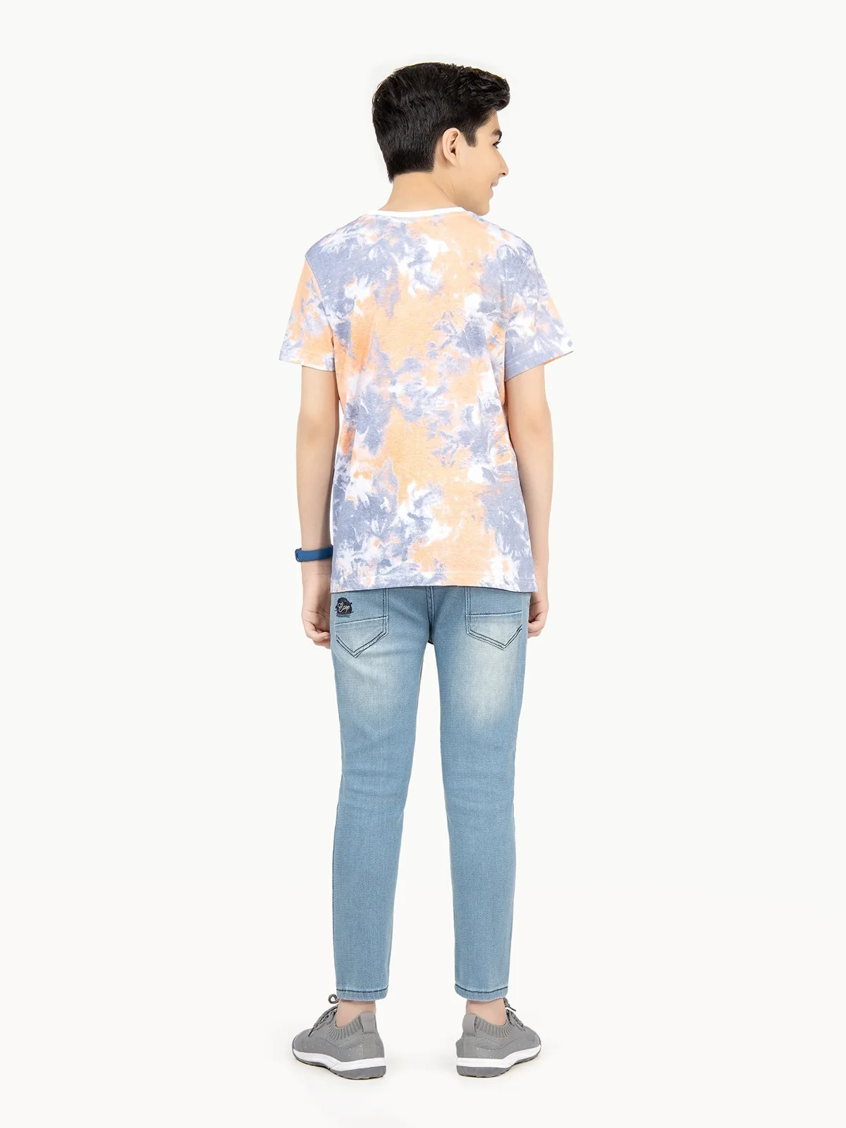 Boy's Peach & Grey T-Shirt - EBTTS21-064 - Image 2