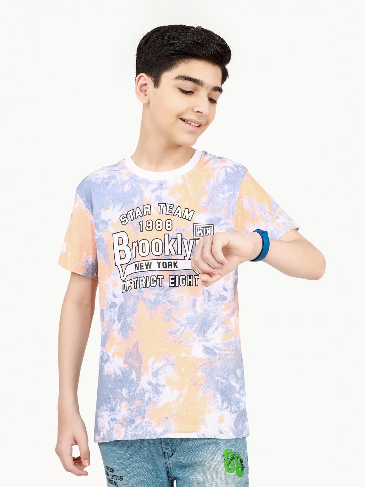 Boy's Peach & Grey T-Shirt - EBTTS21-064 - Image 3