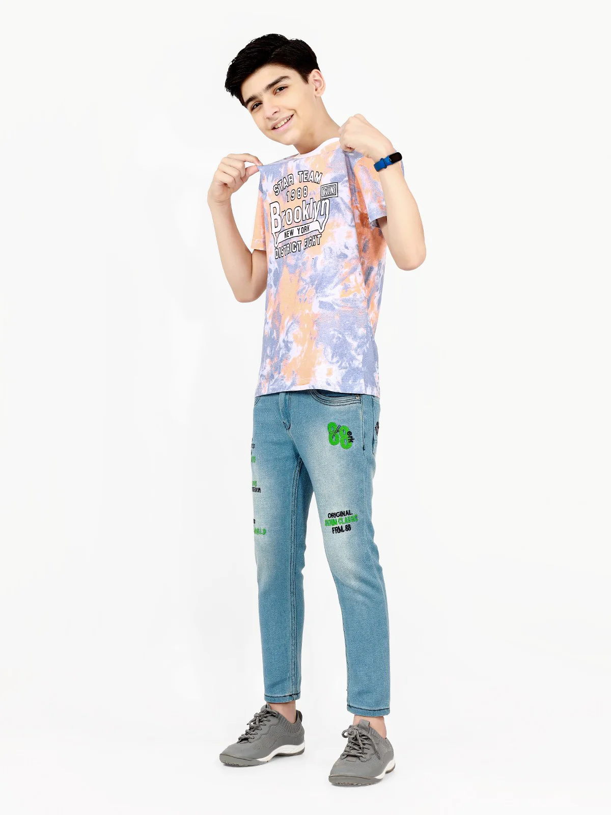 Boy's Peach & Grey T-Shirt - EBTTS21-064 - Image 4