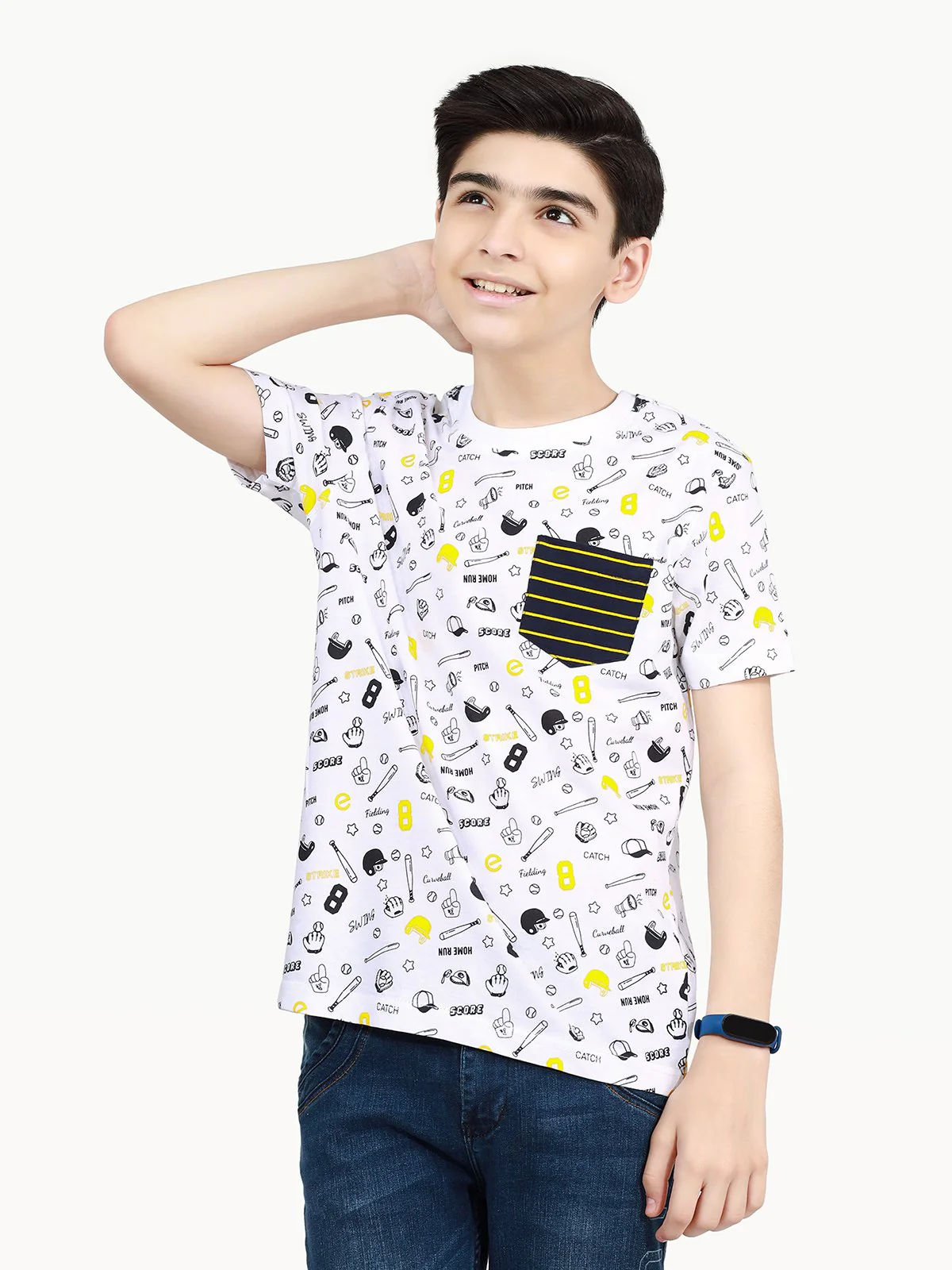 Boy's White T-Shirt - EBTTS21-065 - Image 2