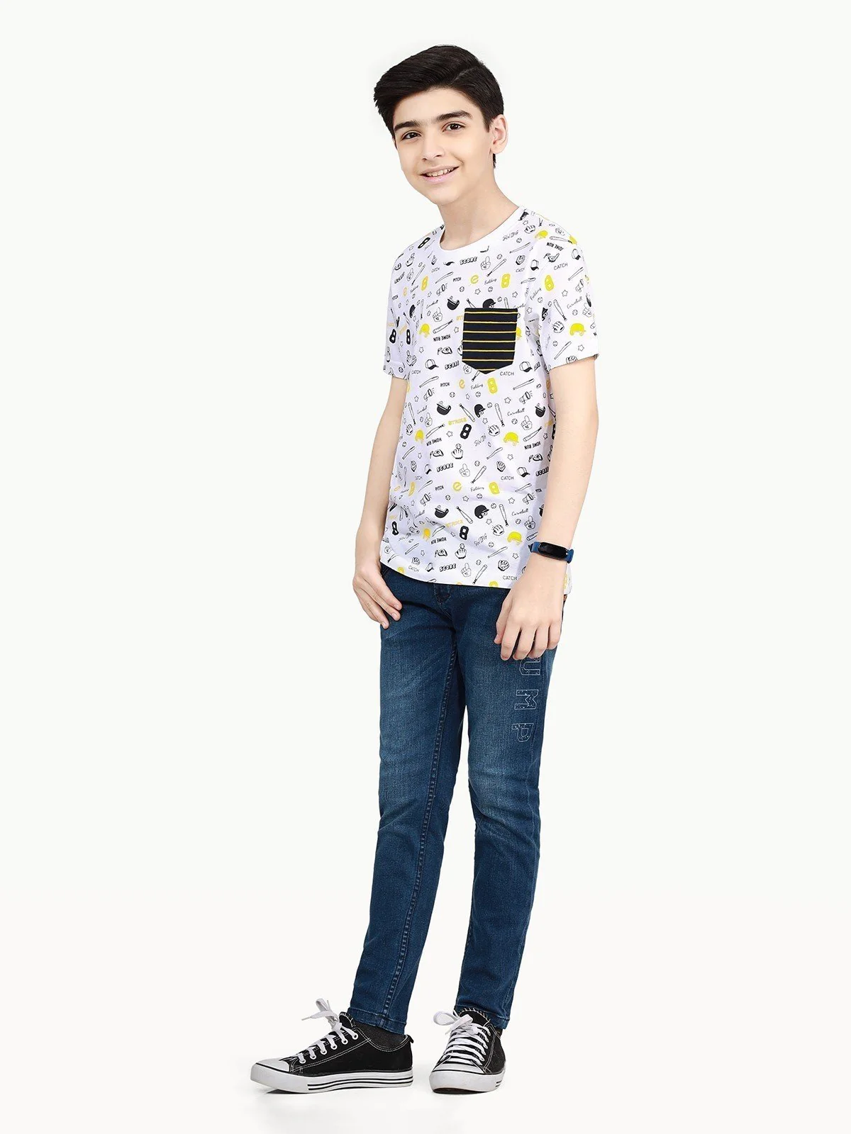 Boy's White T-Shirt - EBTTS21-065 - Image 3