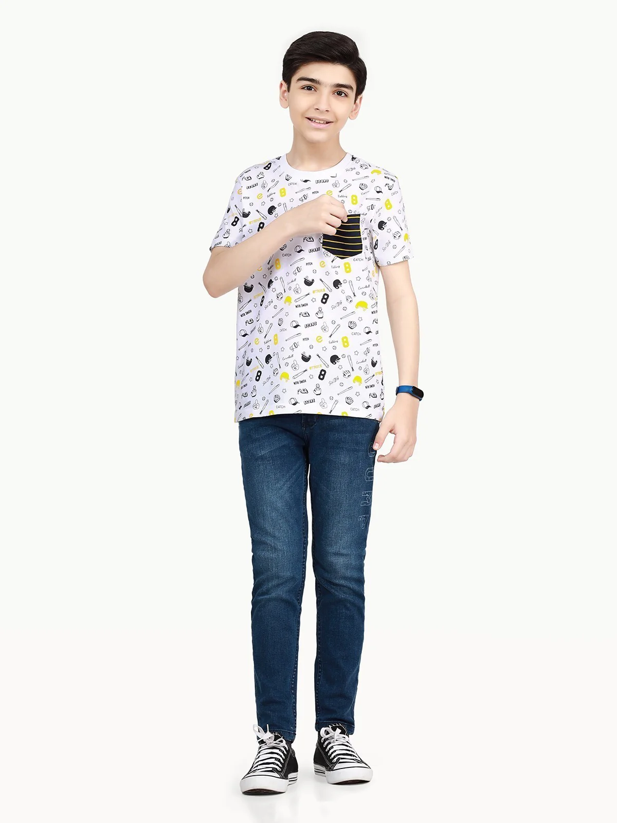 Boy's White T-Shirt - EBTTS21-065 - Image 6