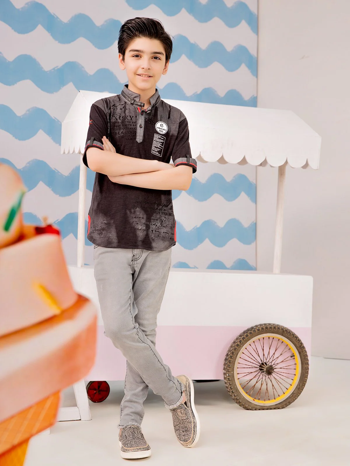 Boy's Black T-Shirt - EBTTS21-2446 - Image 2